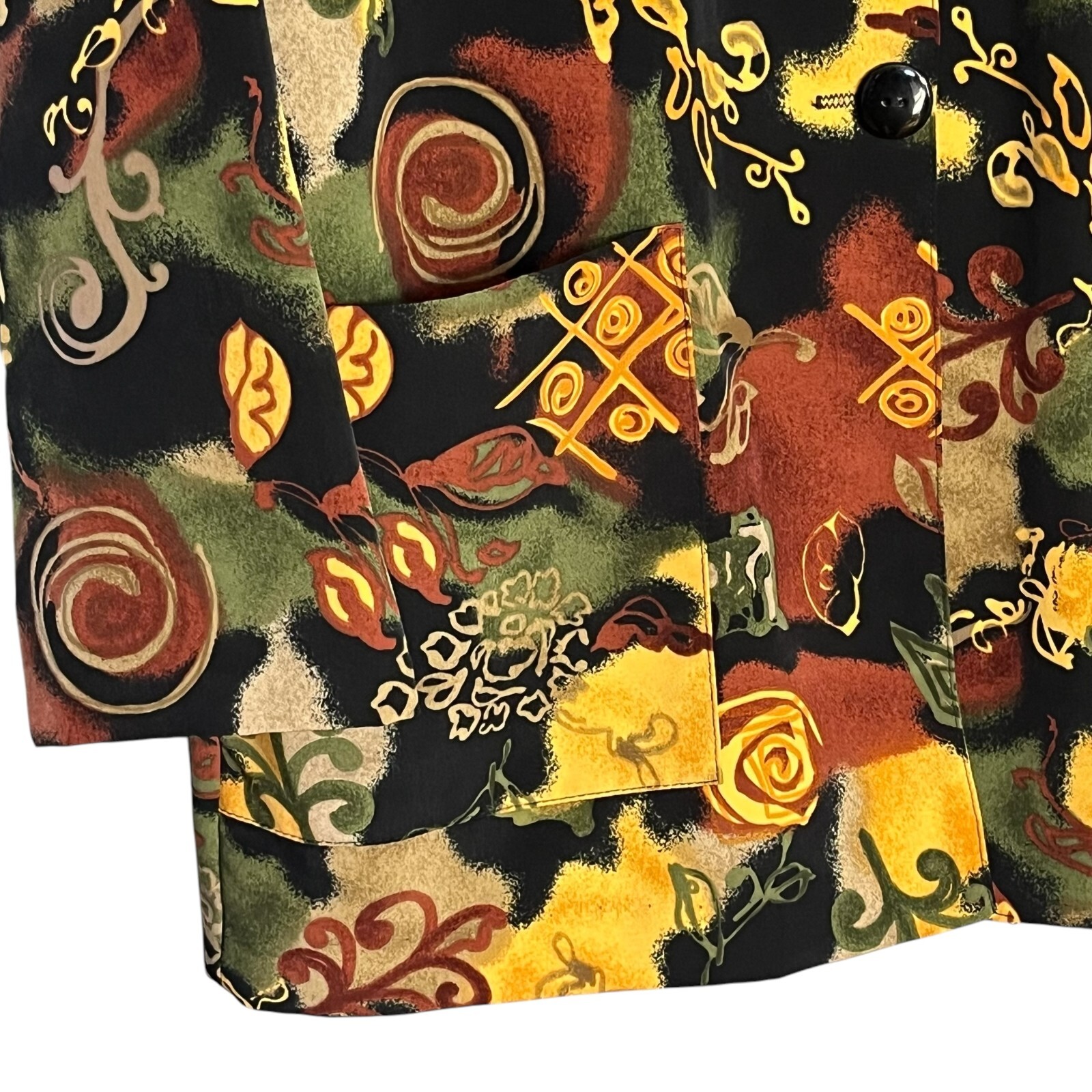 Kensington Square Vintage Women’s 90’s Blazer Polyester Pockets S USA Made