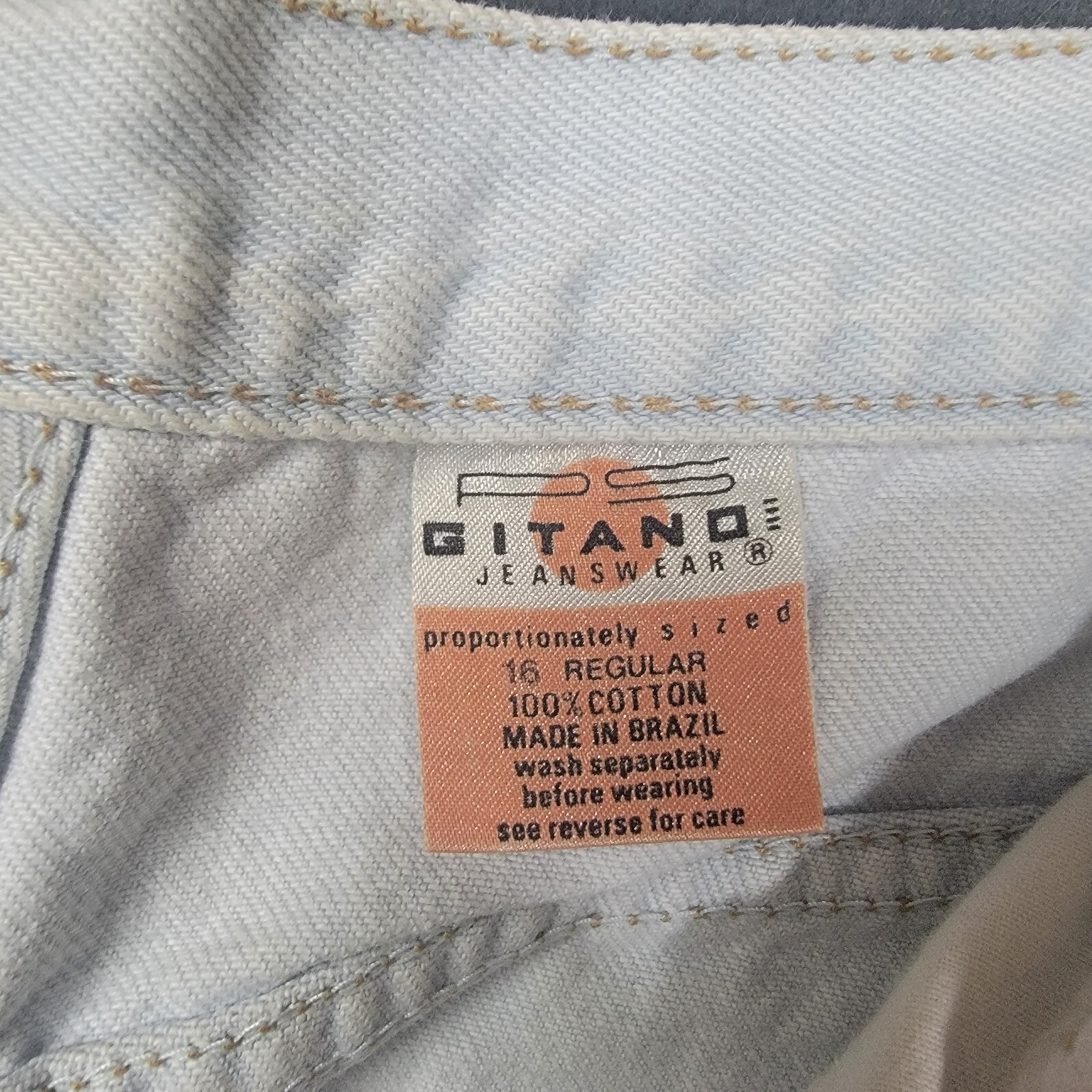 Vtg PS Gitano High Rise Mom Jeans Medium Denim Sz 16 Long Straight Leg