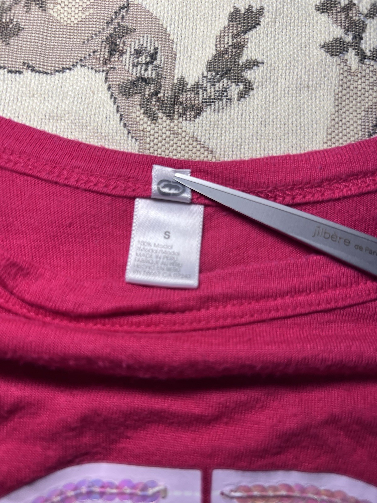Vintage Y2K sequin Magenta Ecko Red Cinched RARE women’s Small