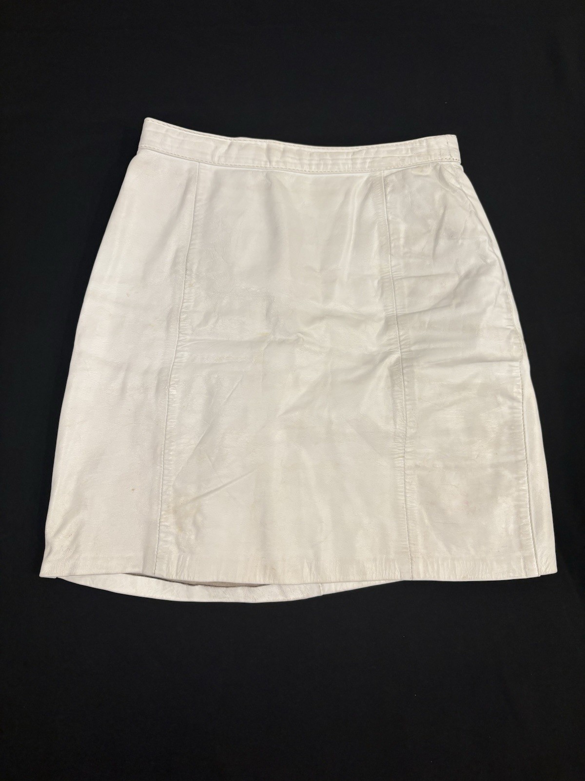 Cuir Classique Exotic White Leather Skirt Women’s Size 5/6 *Made In DR*