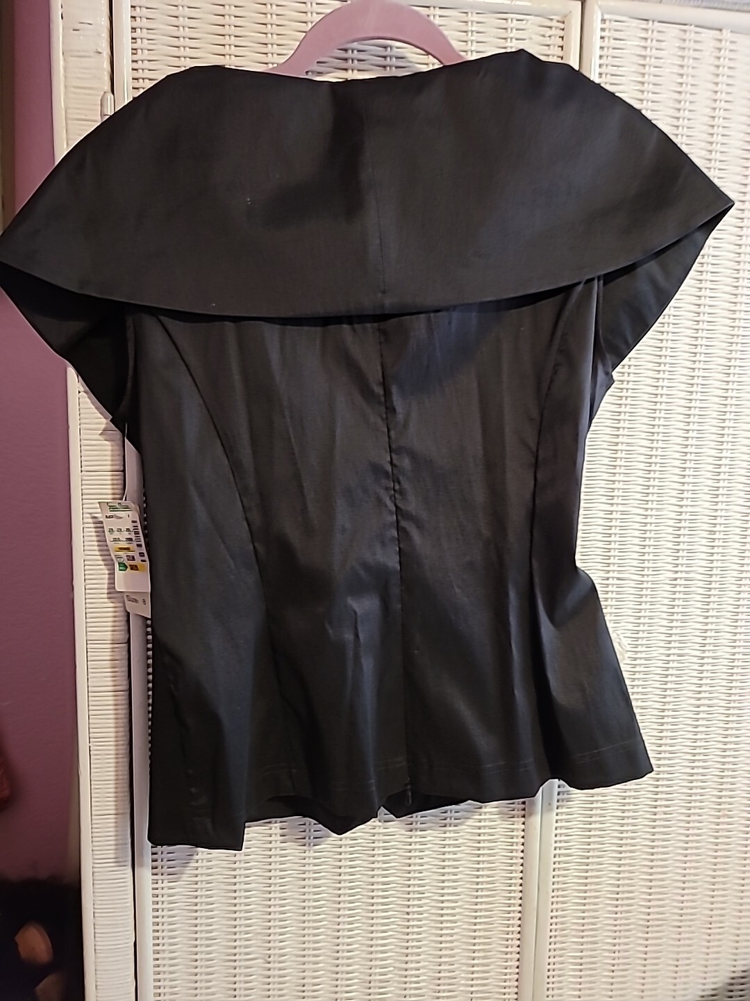 Vintage Jackie Jon New York black sleeveless formal OS blouse Women’s Size 8 NWT