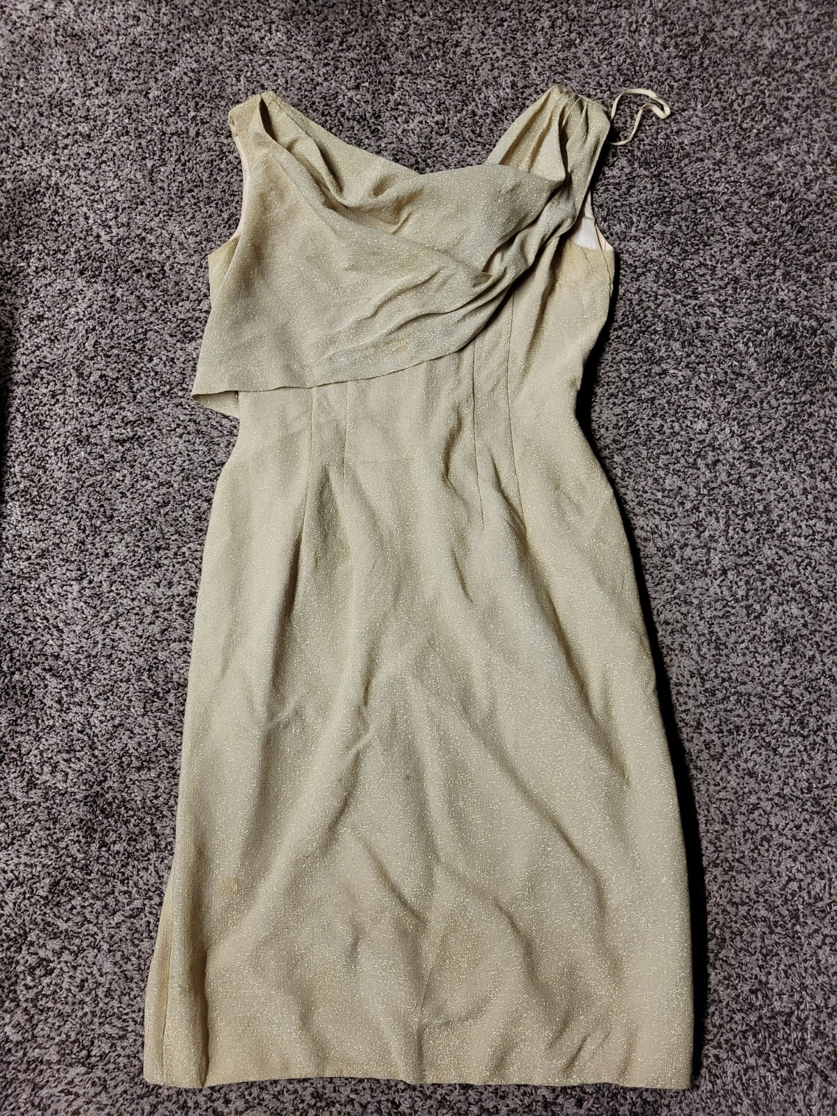 Ferman O’Grady Vintage Beige Sparkle Dress *flawed*