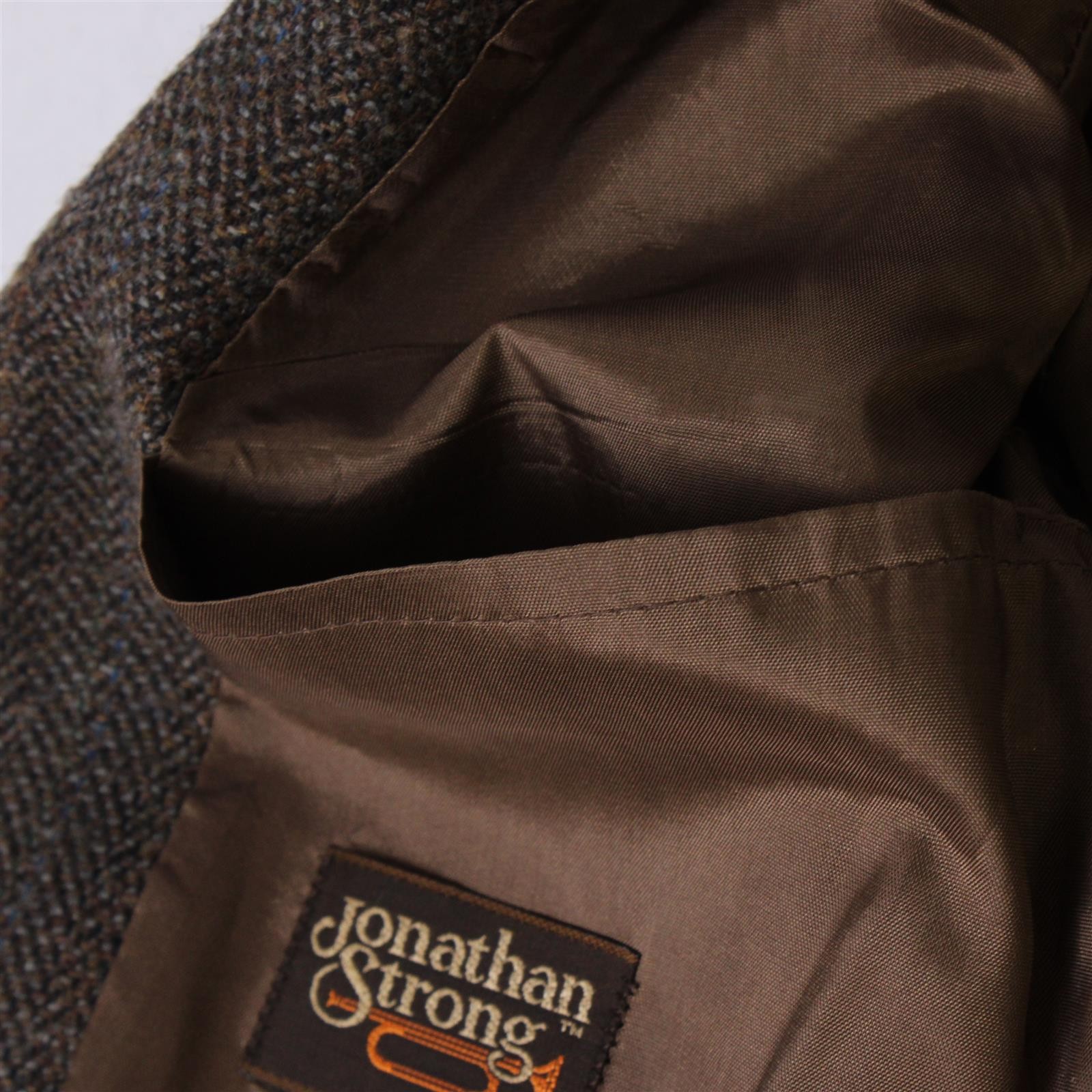 Vintage Jonathan Strong Women’s Brown Tweed Wool Blazer Jacket