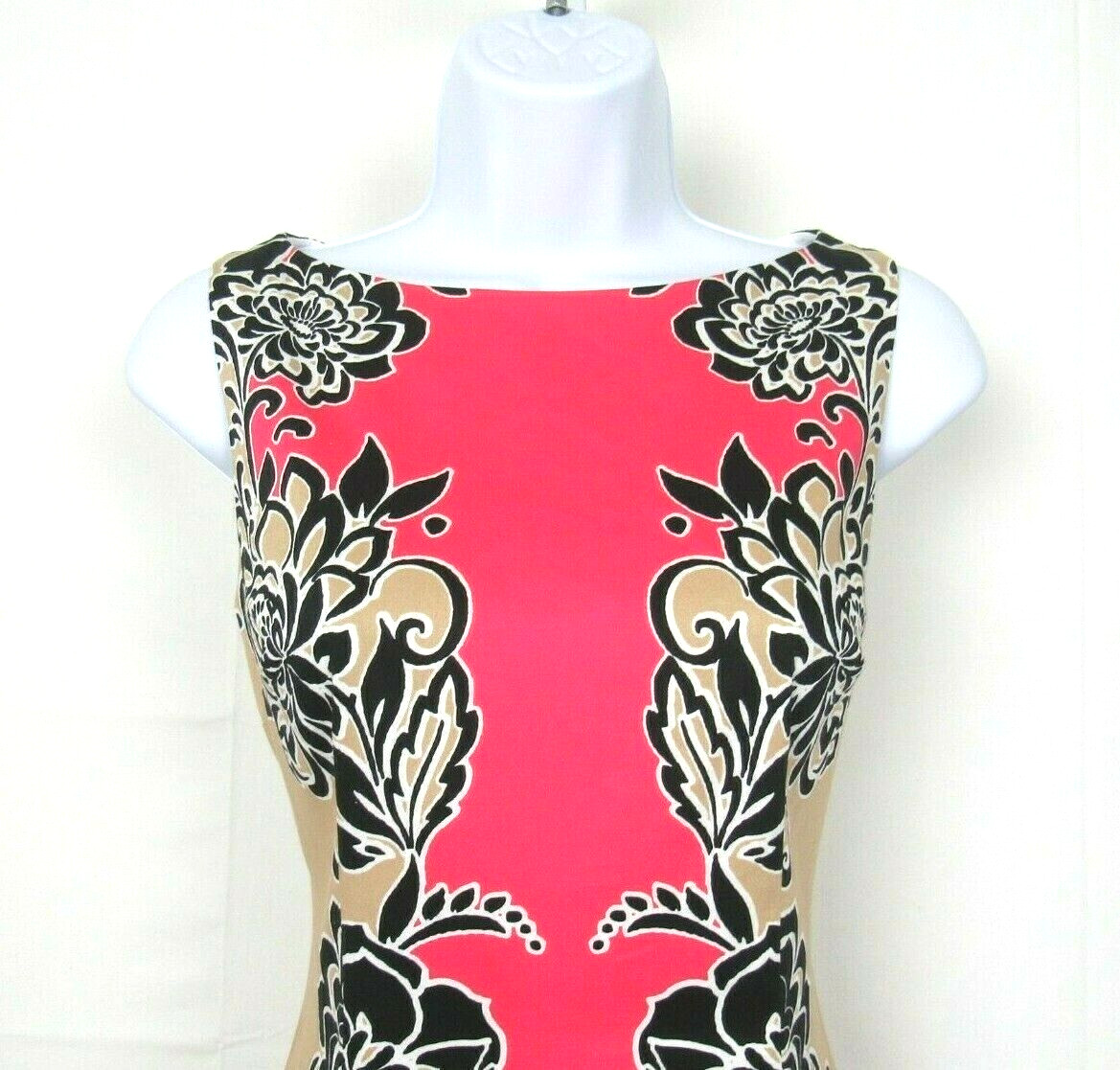 VTG 1990s 2000s LONDON TIMES SIZE 4 COTTON SPANDEX FLORAL DRESS NWOT NEVER WORN