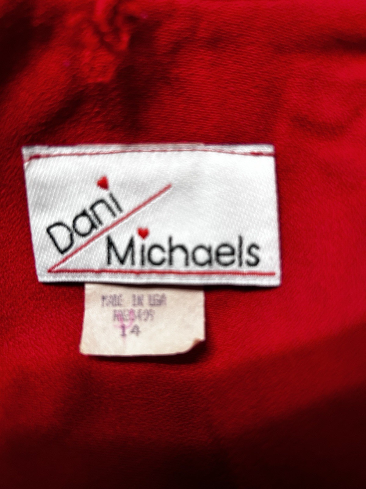 Dani Michaels Size 14 Red Double Breasted Pinstripe Blazer & Skirt Vintage 80s
