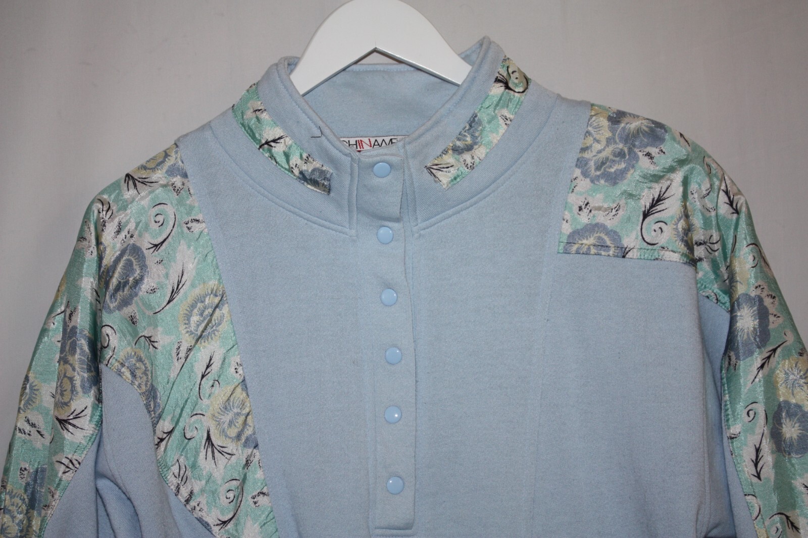 Chinawear by Morsly Sweater Womens Medium Vintage Pullover Blue Grandmacore