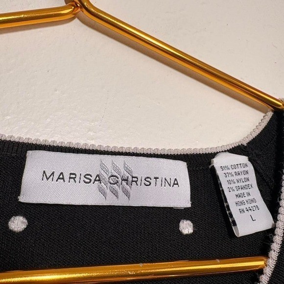 Vintage Y2K Marisa Christina Size L Polka Dot Shoe Diva Embroidered Artsy