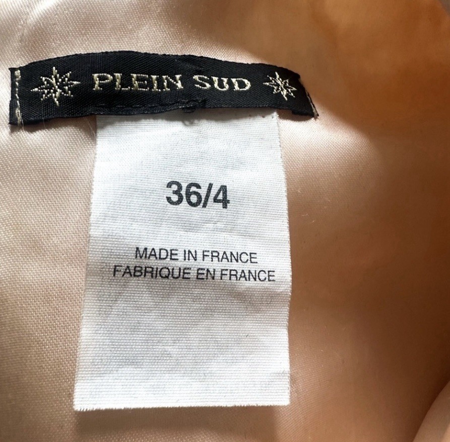 Plein Sud Rare Vintage Fuzzy Mohair/Wool Cream Sheath Dress F 36 US 4 Lined