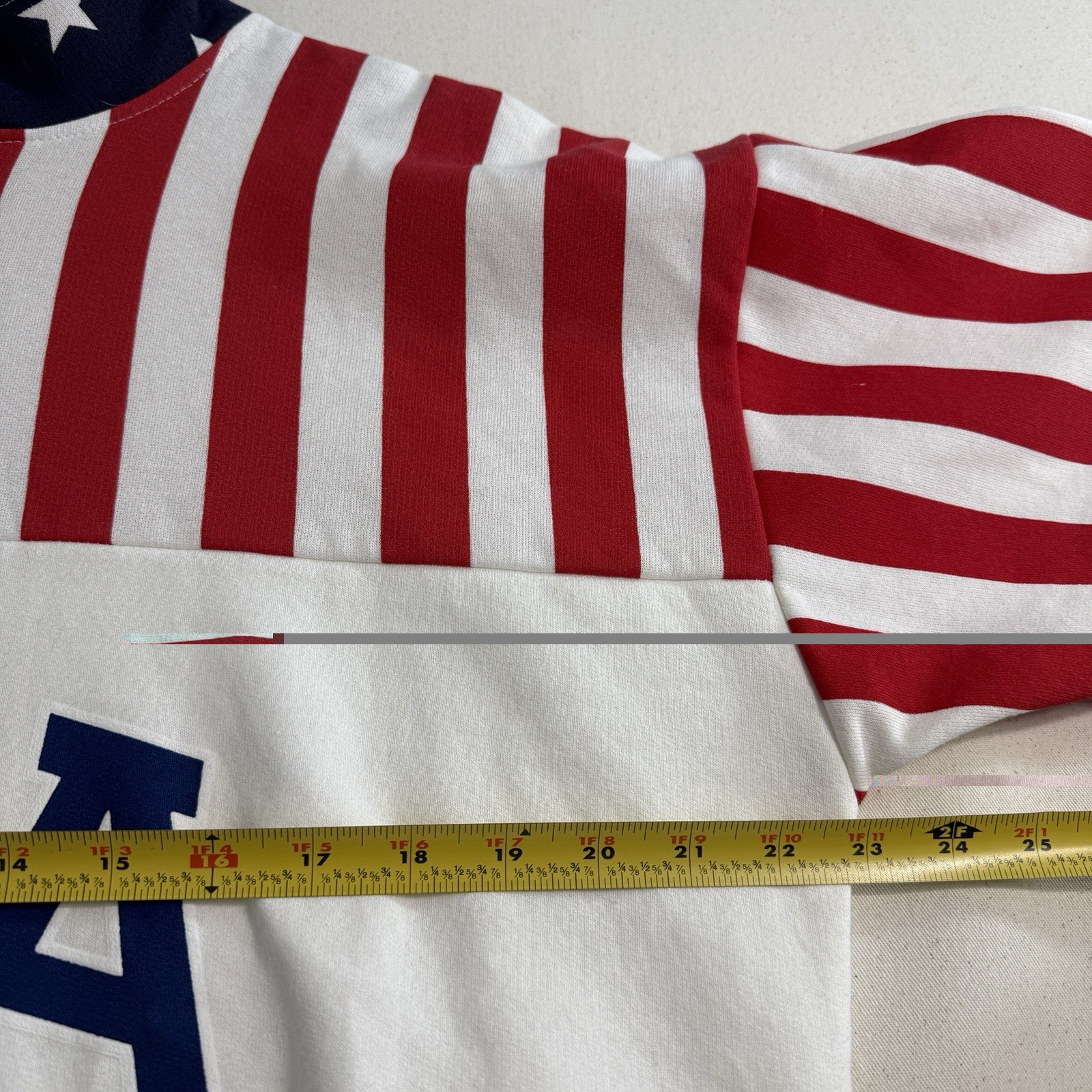 Vintage ESY Sport Wear USA Flag Women’s Sweatshirt Medium Patriotic