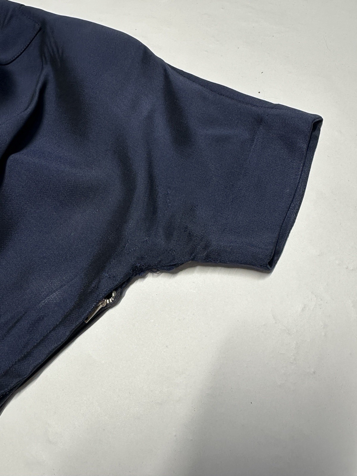 Vintage 1950s Jonathan Logan Blue Tailored Dress Fit Flare AS IS FLAWED Sz 0/2