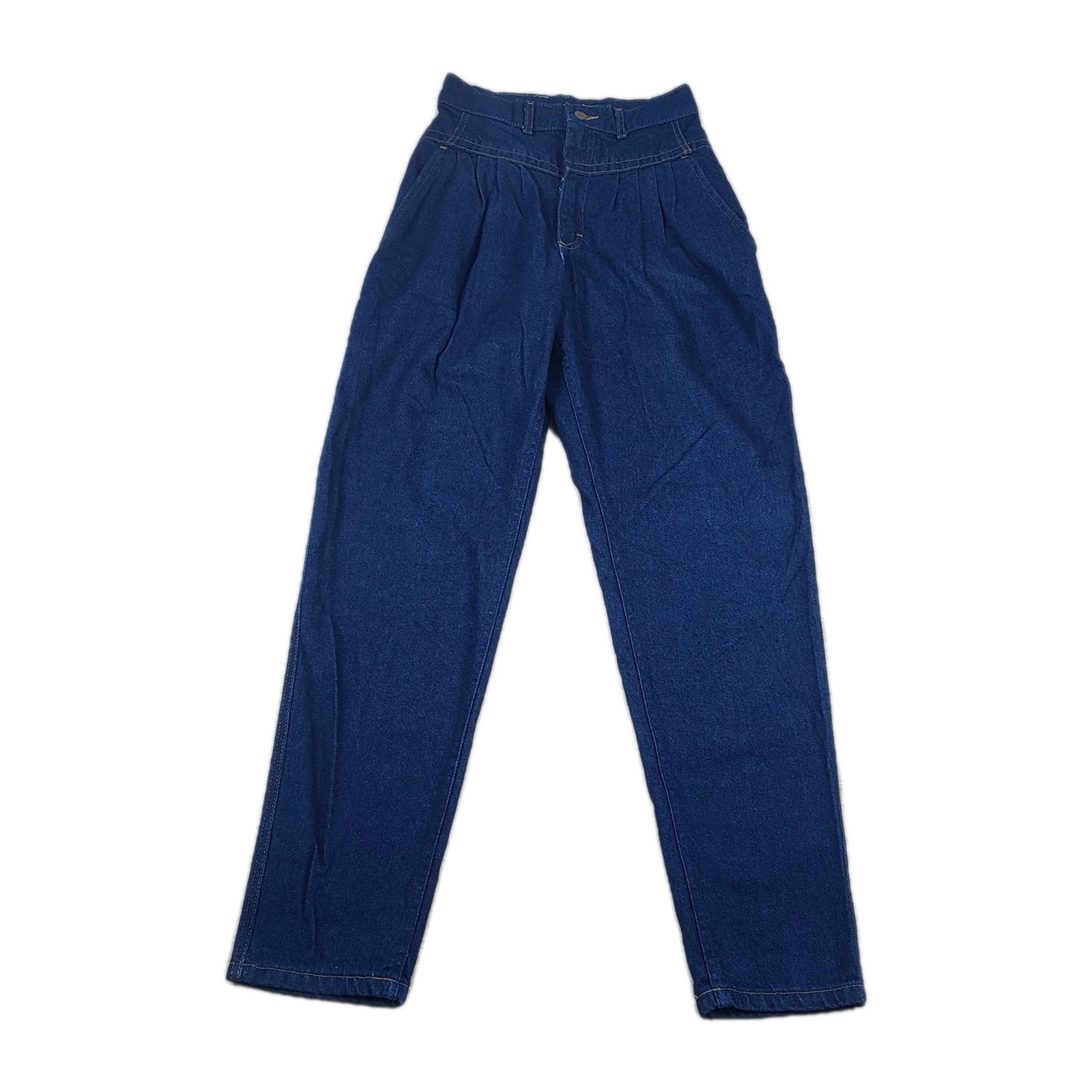 VTG 80s Lee Pleated Mom Jeans High Waist Taper Dark 10M 26×30 Union Made USA EUC