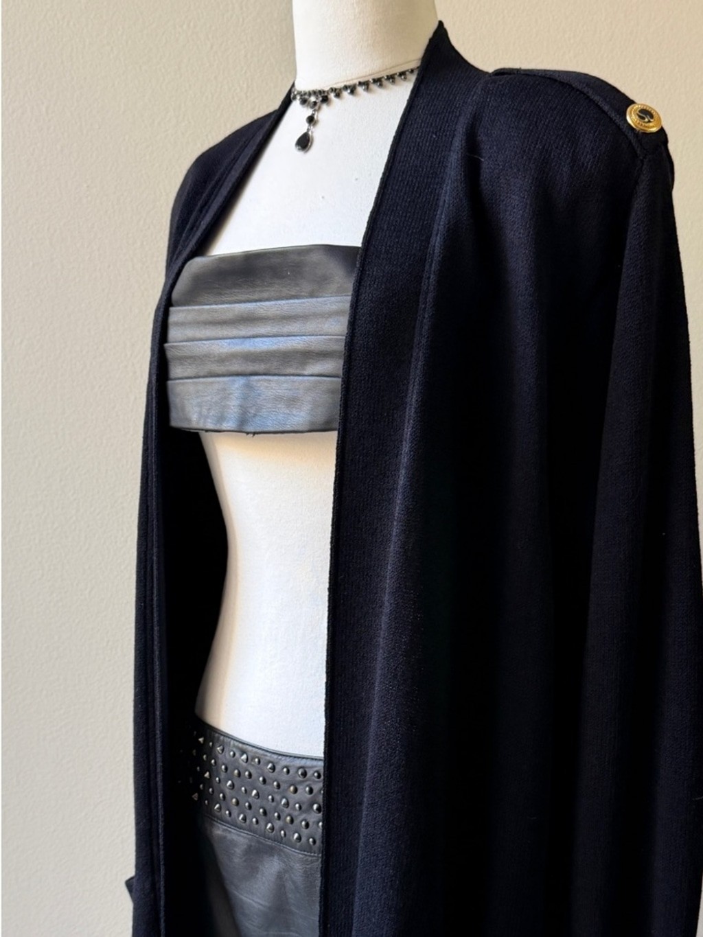 Vintage St John Black knite Cardigan