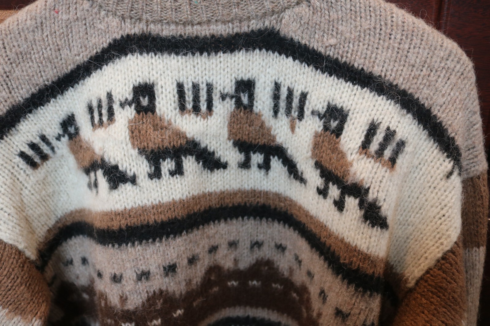 VTG VENICIA IMPORTS CHUNKY WOMENS PULLOVER 100% WOOL BOLIVIA