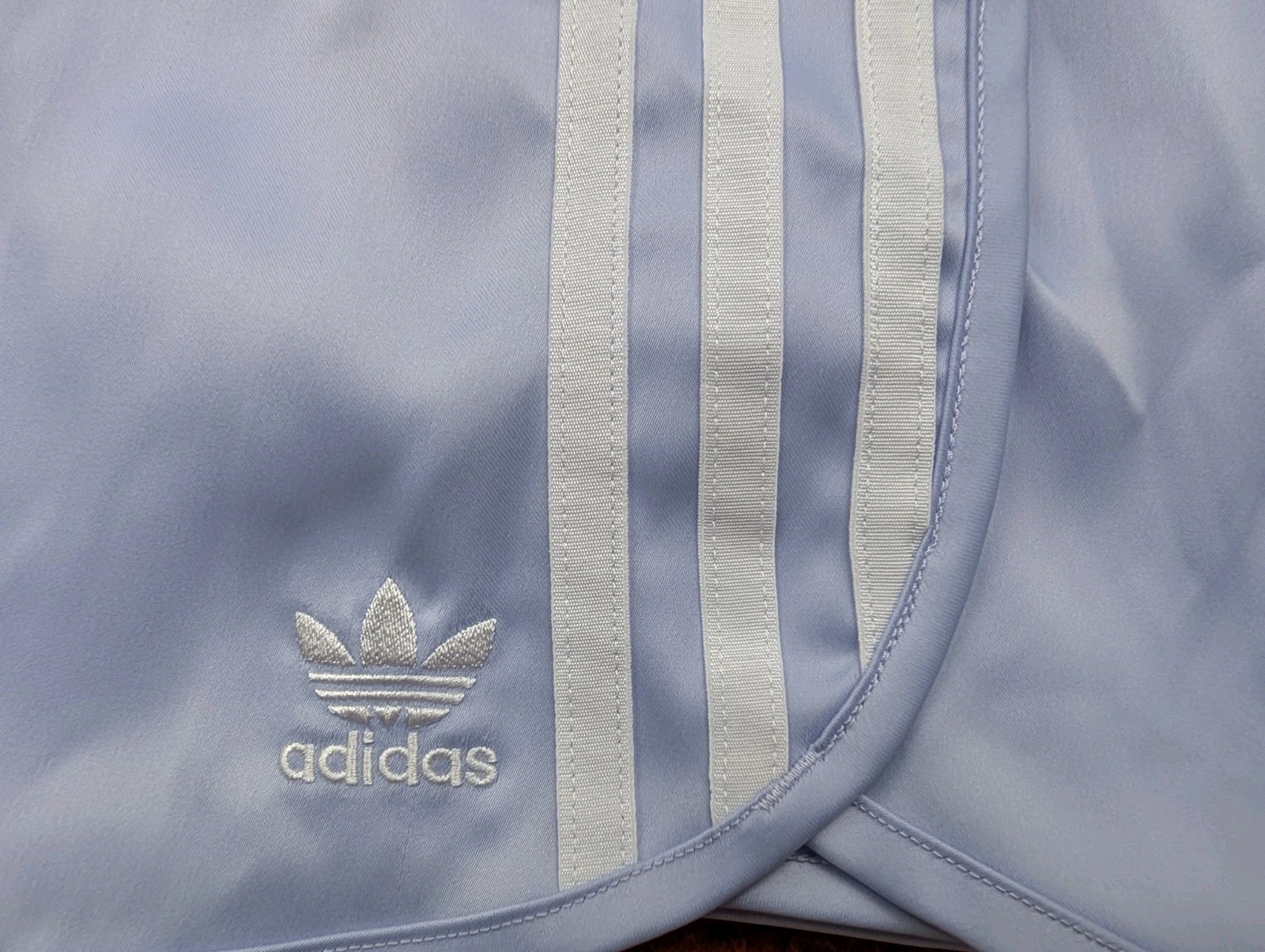 Adidas Glanz Satin Sprinter Shorts XS Lilac Running Womens Casual Vintage Sports