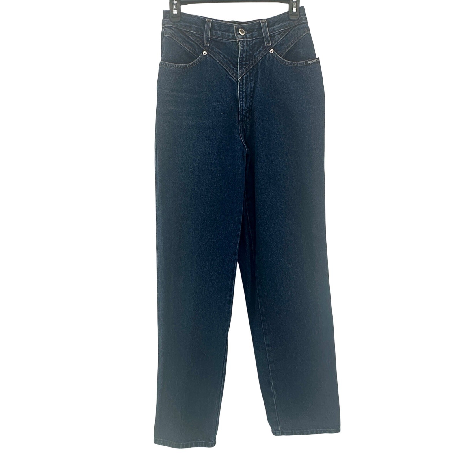 Rocky Mountain Jeans Womens 10 Blue Straight Fit Vintage 90s Western Rodeo Yoke