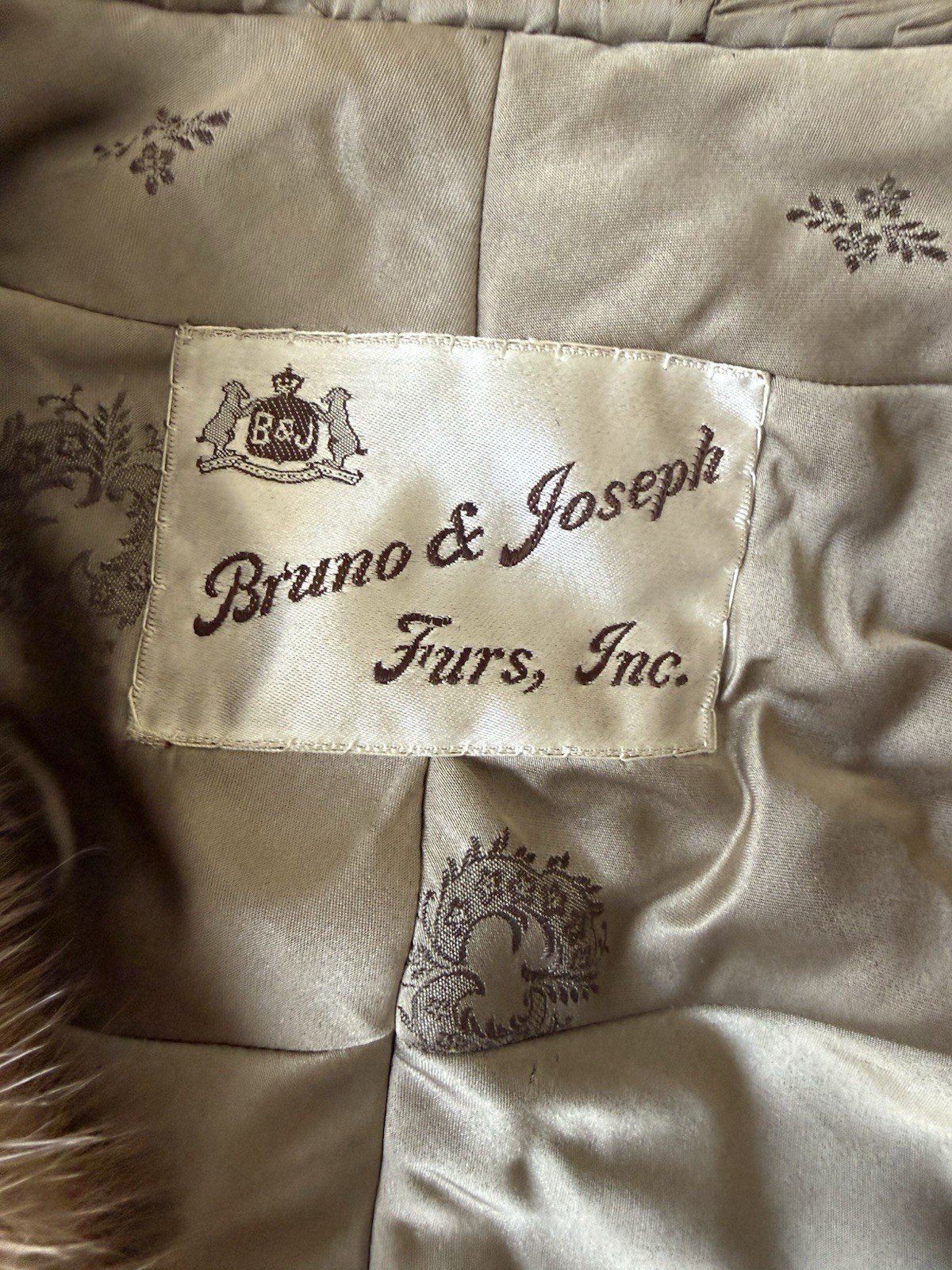 Vintage Mink Fur Stole Bolero Bruno & Joseph Furs Brown Real Fur Mid Century