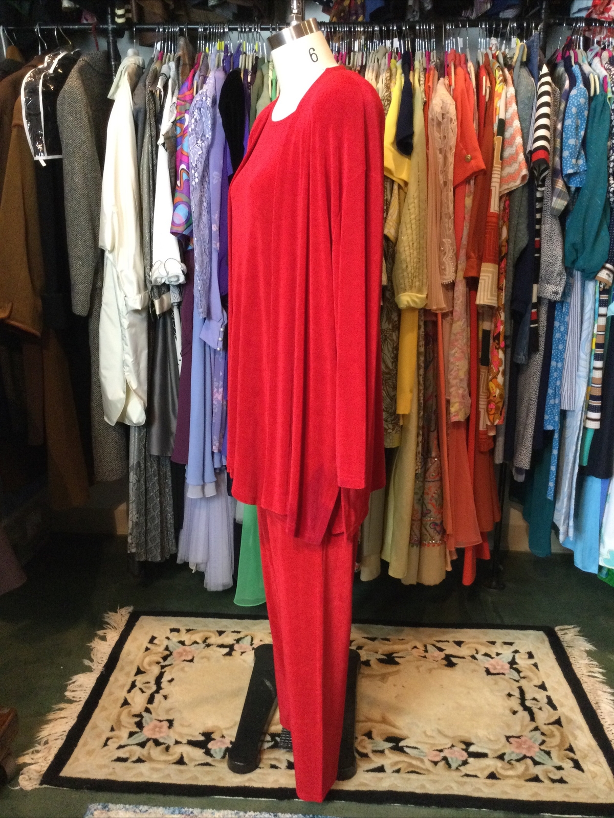 Vintage ARTEX COLLECTION Red 3pc Open Jacket Xl Tee Shirt Xl Pants Large Outfit