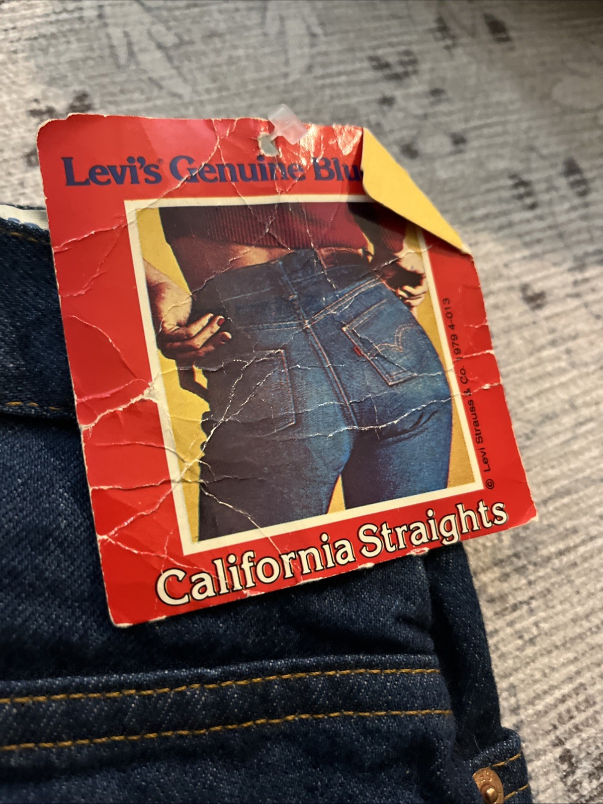 NOS VTG Women’s 70s Levi’s Denim California Straights Jeans 1970s 26 Orange Tab