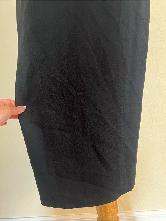 Vintage revival 1950 black cocktail dress Morton Myles crepe crinkled chiffon 8P
