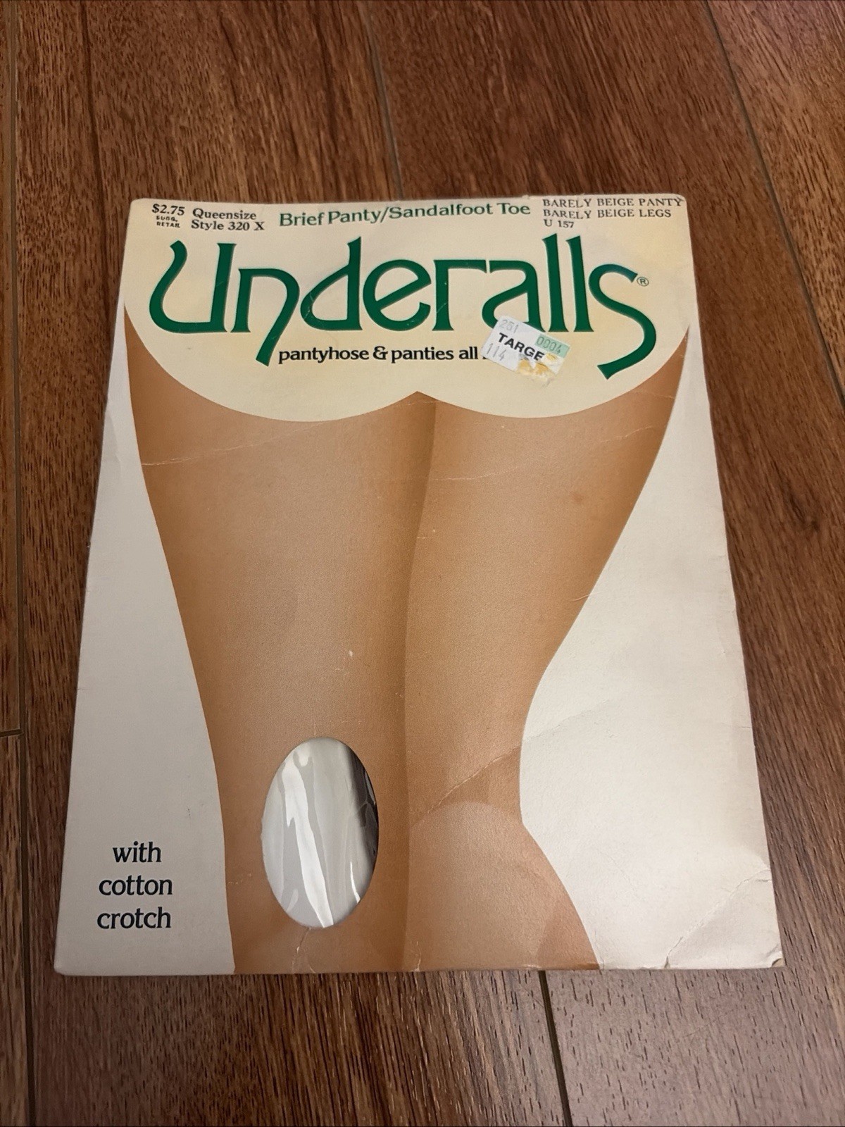 Vintage Hanes Underalls Pantyhose Queen Size 320-X Barely Beige NOS USA