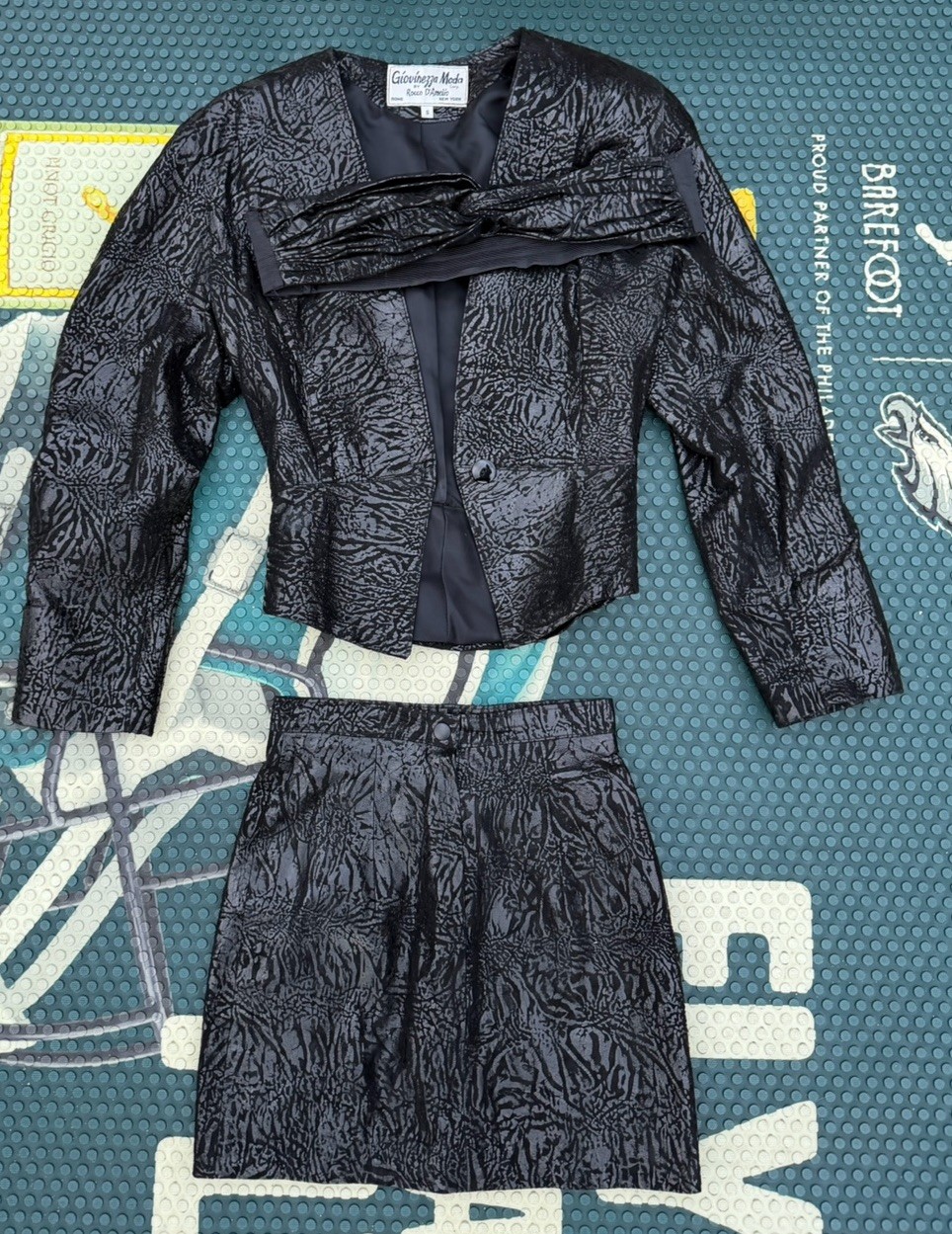Vintage 80s Giovinezza Moda Rocco D’Amelio 3 Piece Set Jacket Skirt Size Small