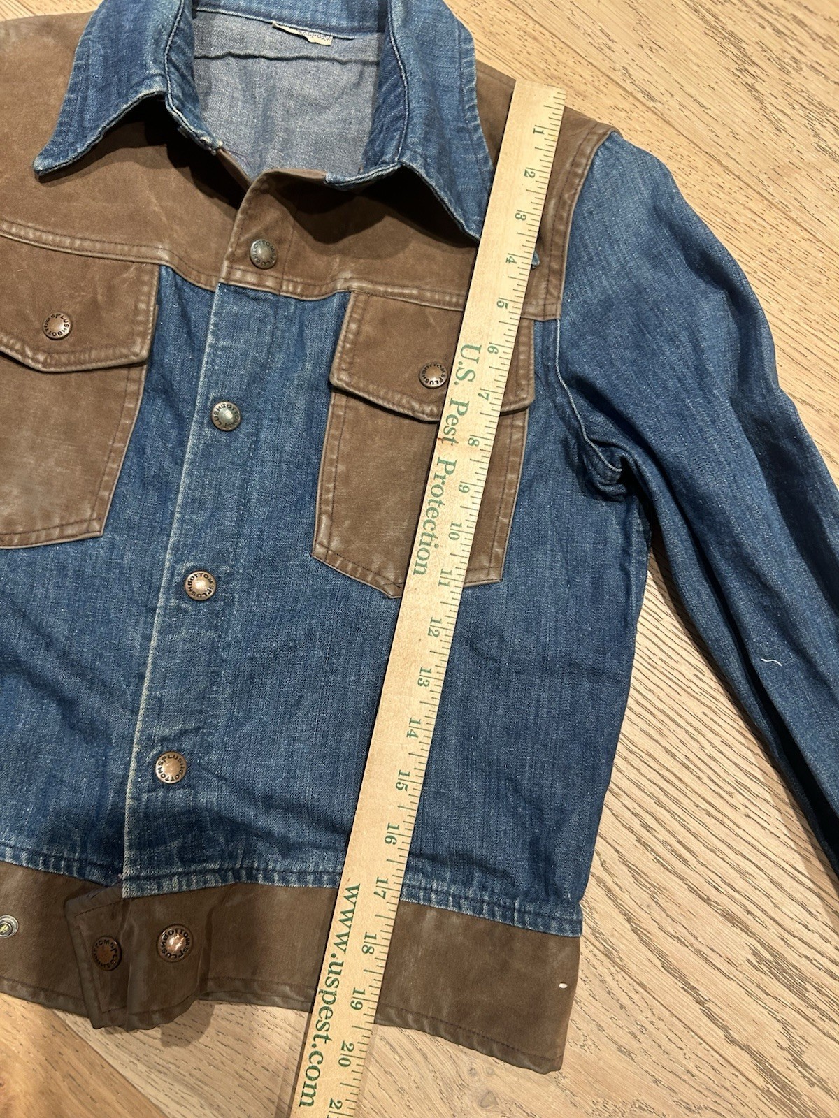 Vintage 1970s Denim Jacket Women’s Blue Snap Up Everyday Jean Western
