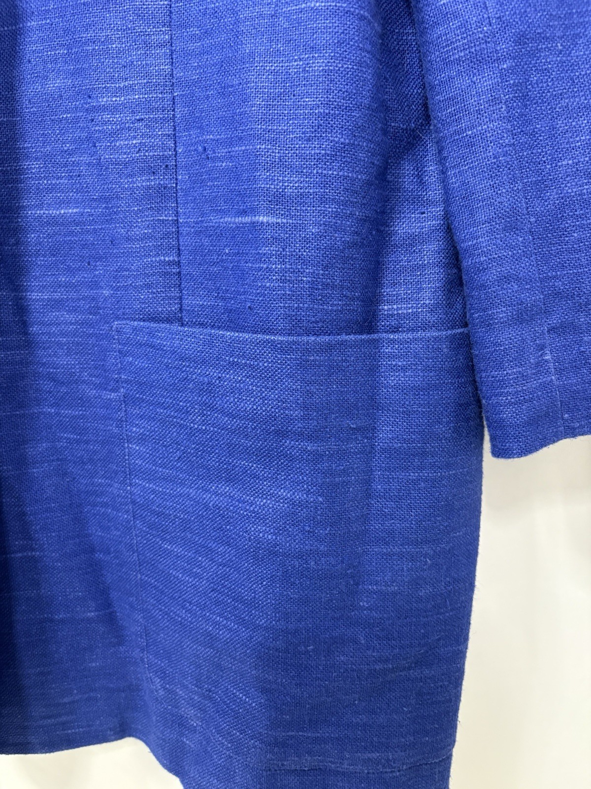 Vintage SK & Co. Royal Blue Women’s Blazer Gold Buttons Pockets Shoulder Pads
