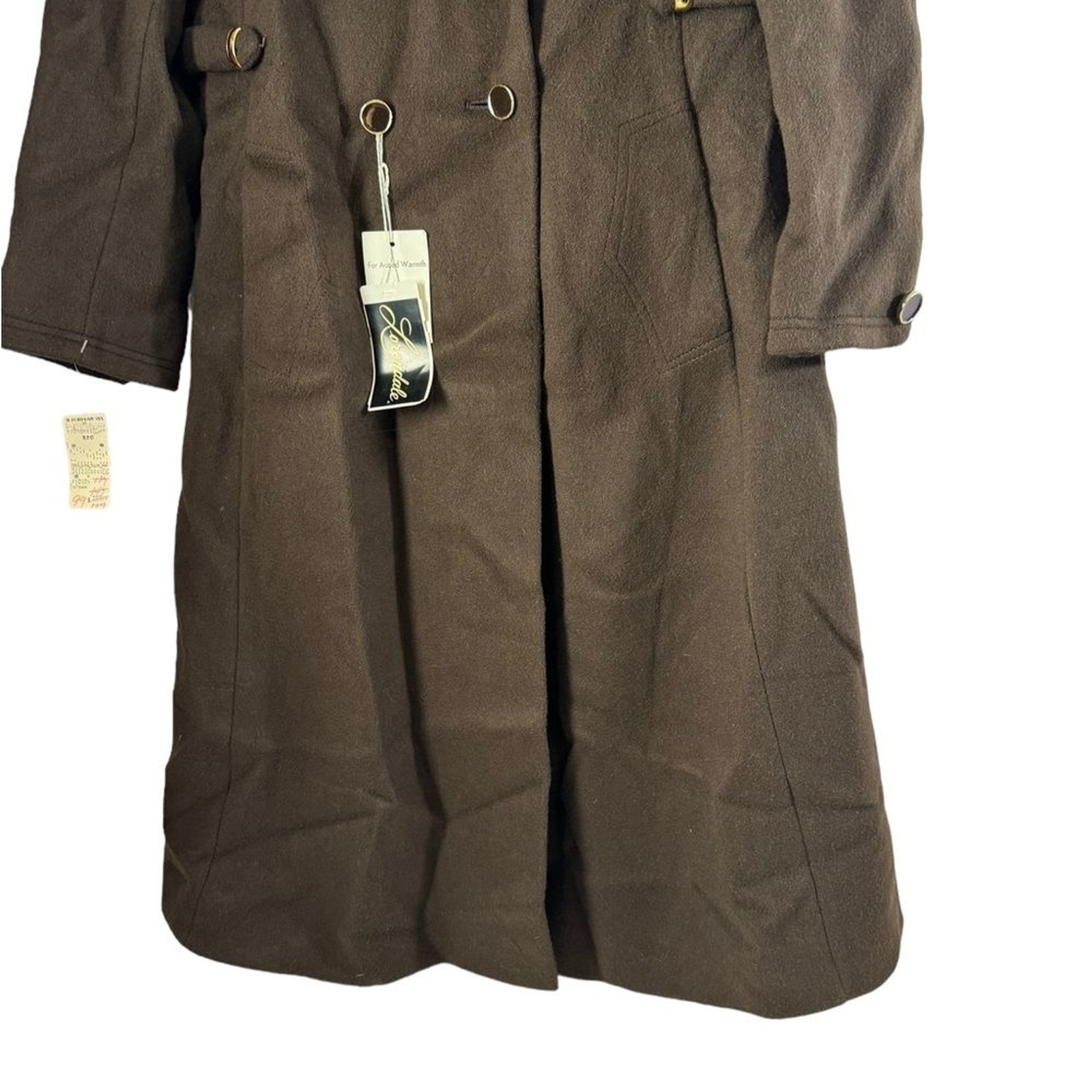 Vintage Lorendale 100% wool double breasted coat – size 6 New with tag