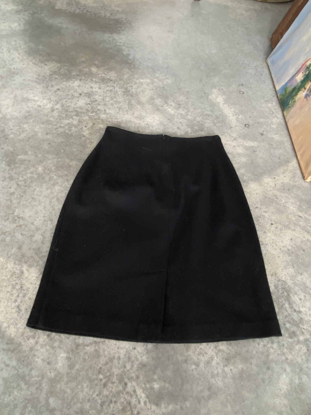 Vintage Savannah Black Skirt Wool Pencil Straight Size 10