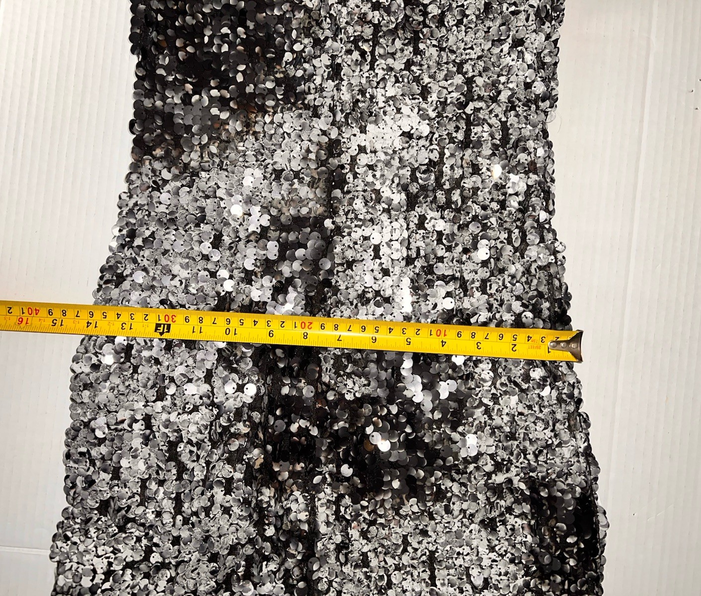 Vintage Sears Silver Black Sequin Dress Womens 12 Sleeveless Cocktail Party