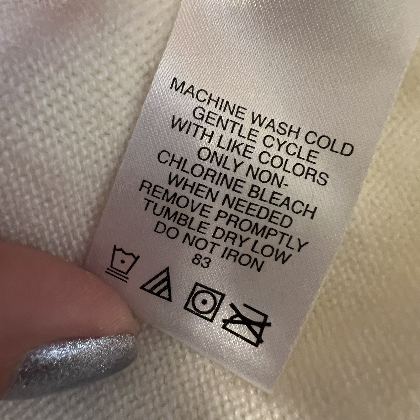 Vintage Hampshire Studio Cream Acrylic Back Zip High Neck Sweater SZ M GVC