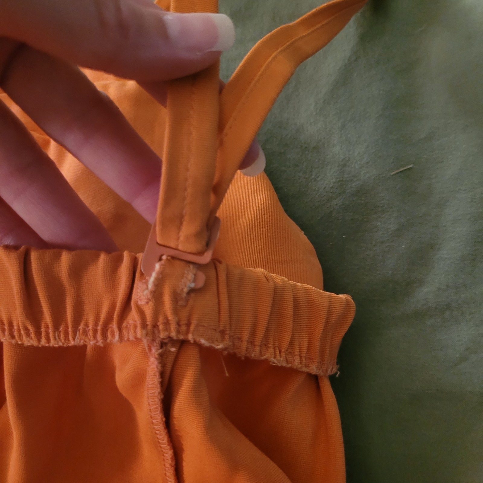 Vintage 1950s Rose Marie Reid Draped Sheath Swimsuit Orange Bow Pinup S M