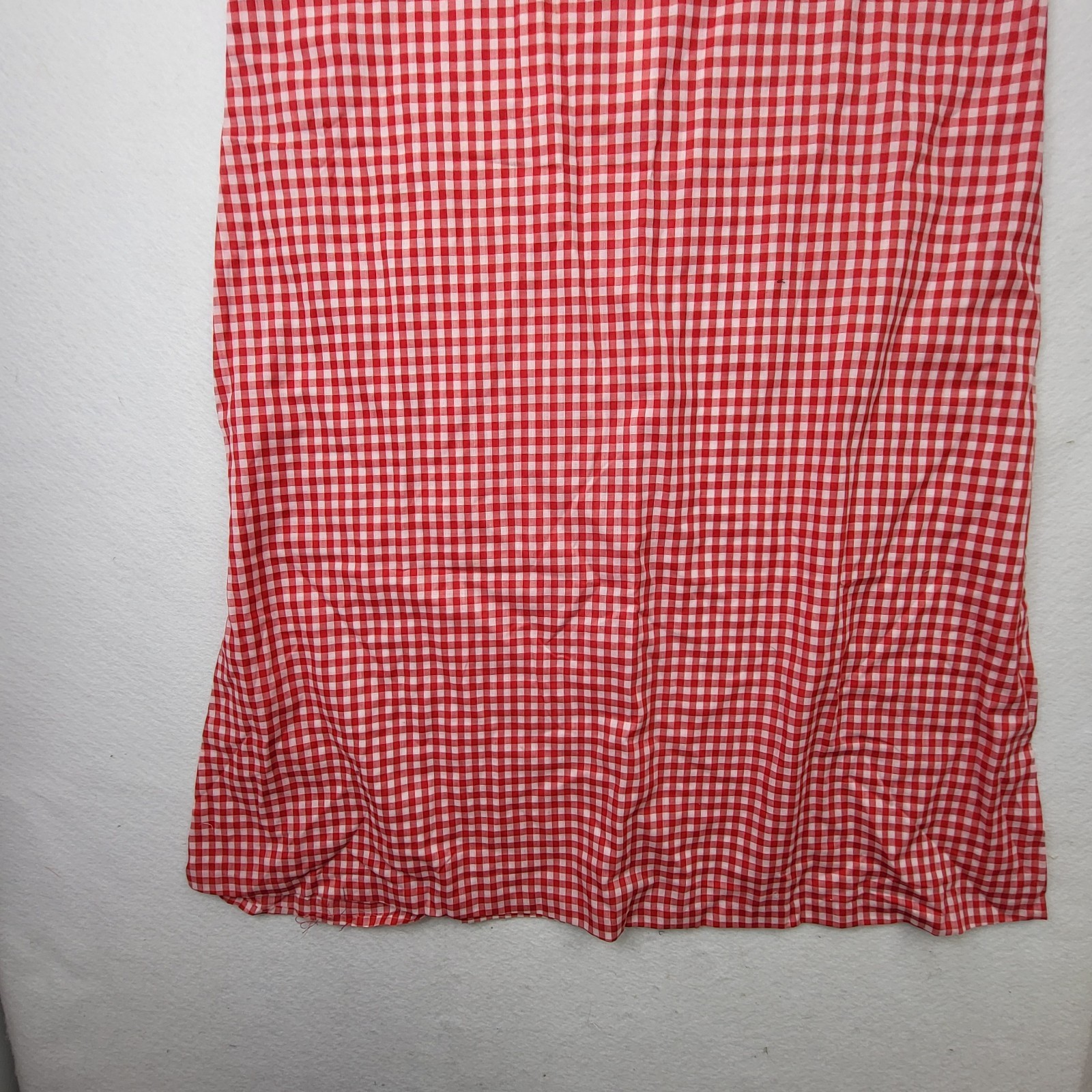 Vintage LOUNGE CRAFT Gingham Red Medium Day Dress Duster Sleevless Union Made