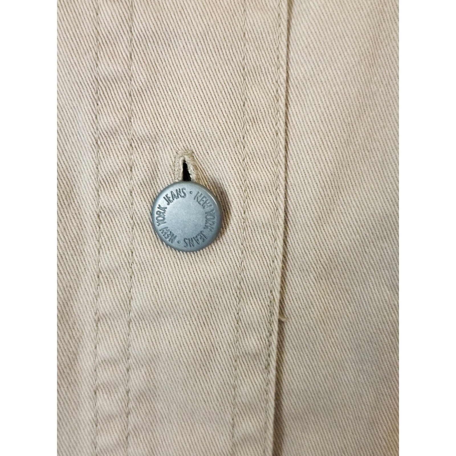 Vintage NY Jeans New York & Company Khaki Cotton Button Front Utility Dress