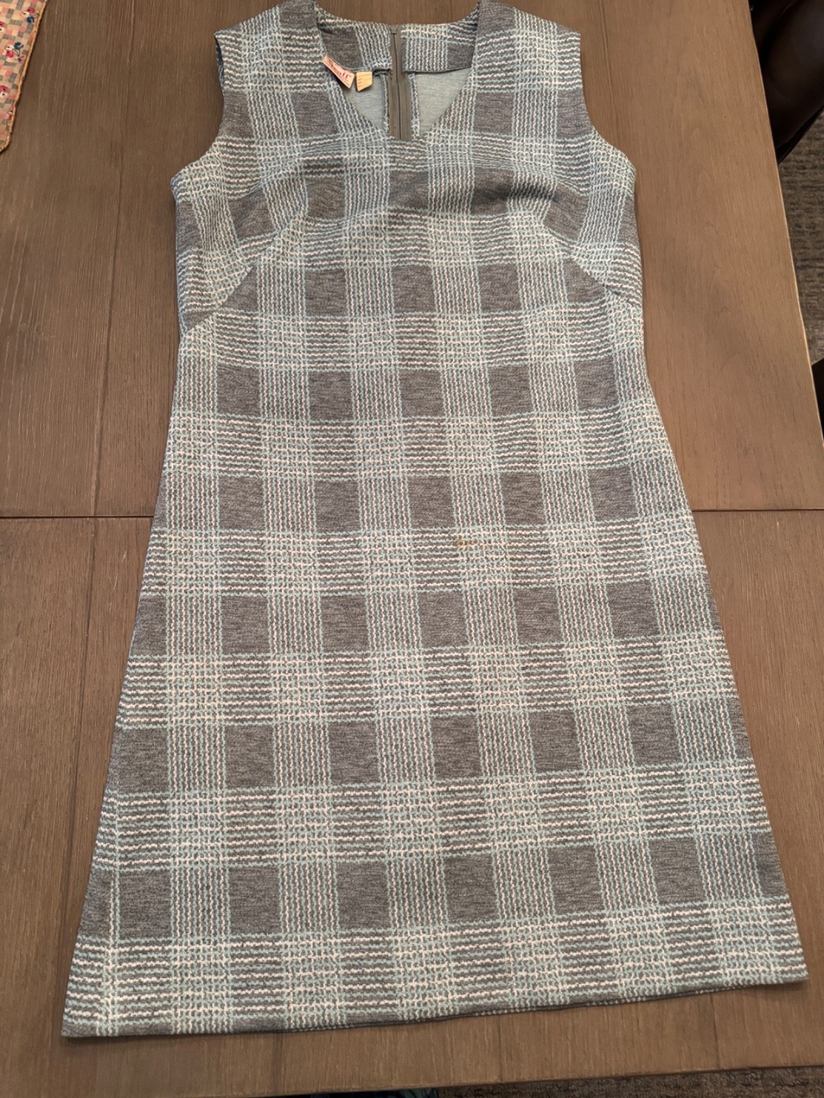 Vintage 60/70’s Plaid Dress MIDI Blue / Gray – Graff Californiawear