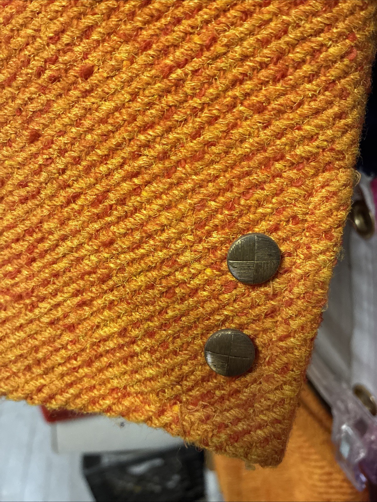 VTG 1960s Peck & Peck Fifth Avenue Orange Wool Jacket Skirt Suit – Union label
