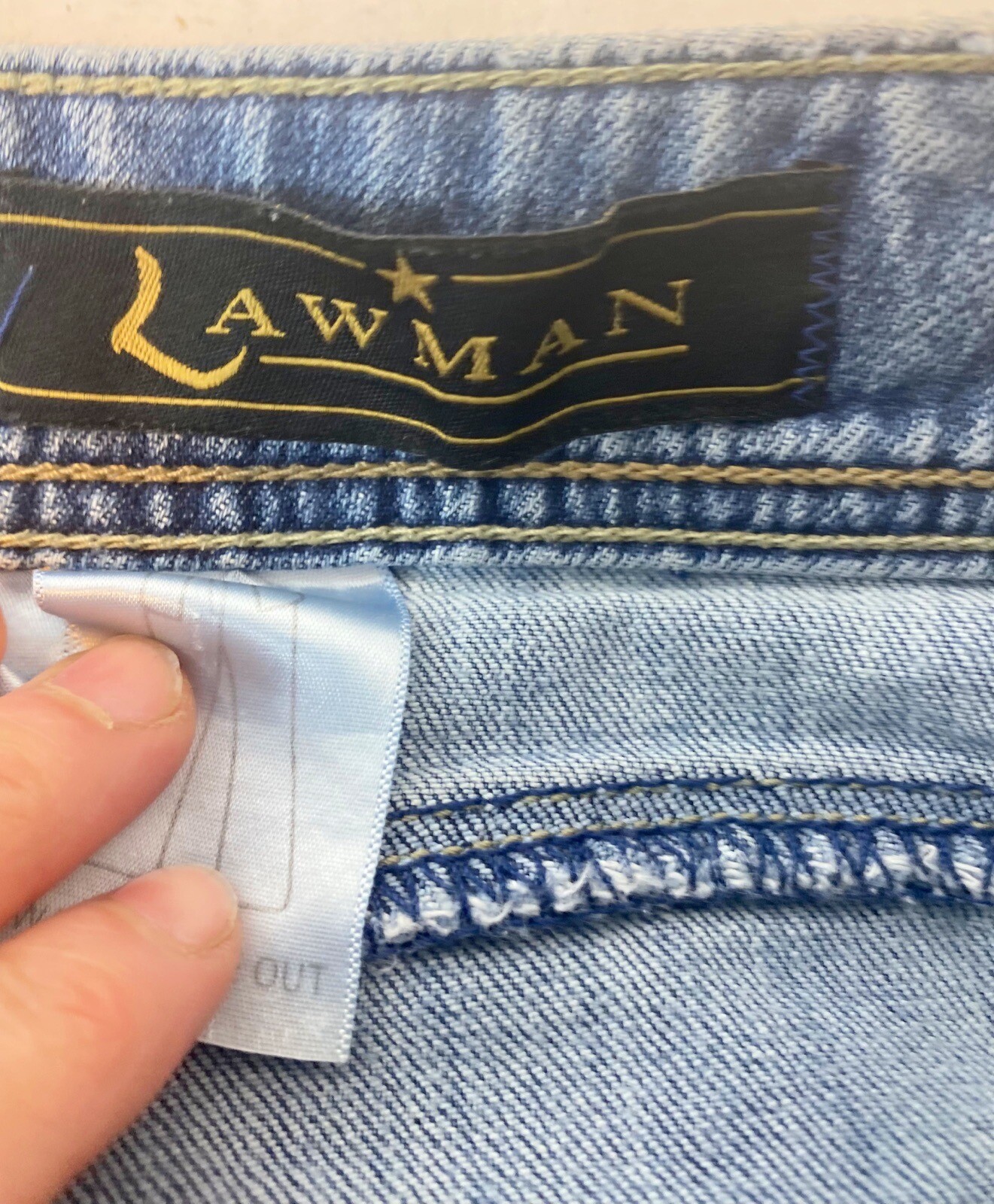 Vintage Lawman Jeans Women’s Size 11, Distressed Acid Wash Style