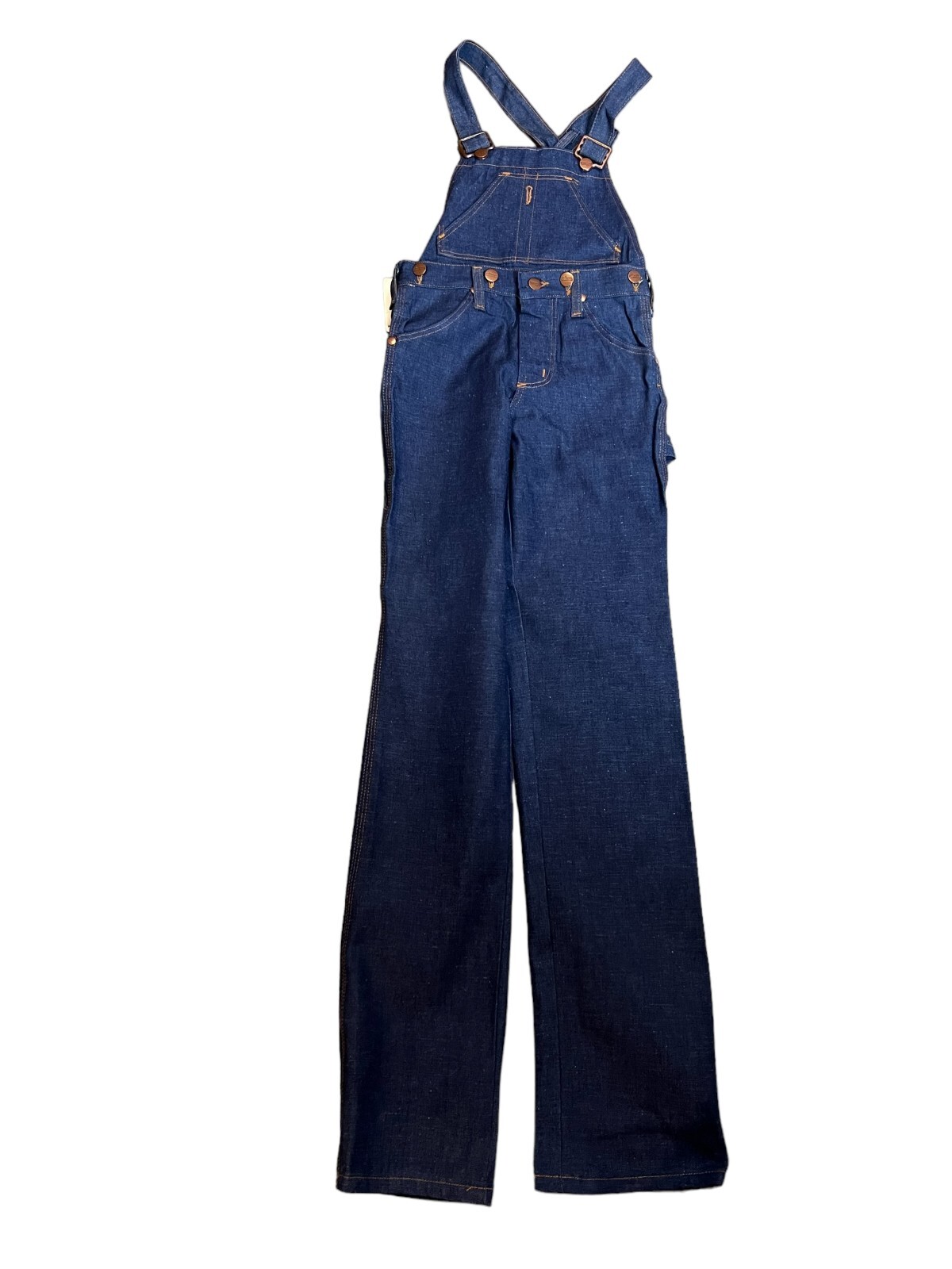 NOS Vtg 70s 29 x 34 Denim Jeans Removable Bib Overalls Wrangler STUDENT Jumpsuit