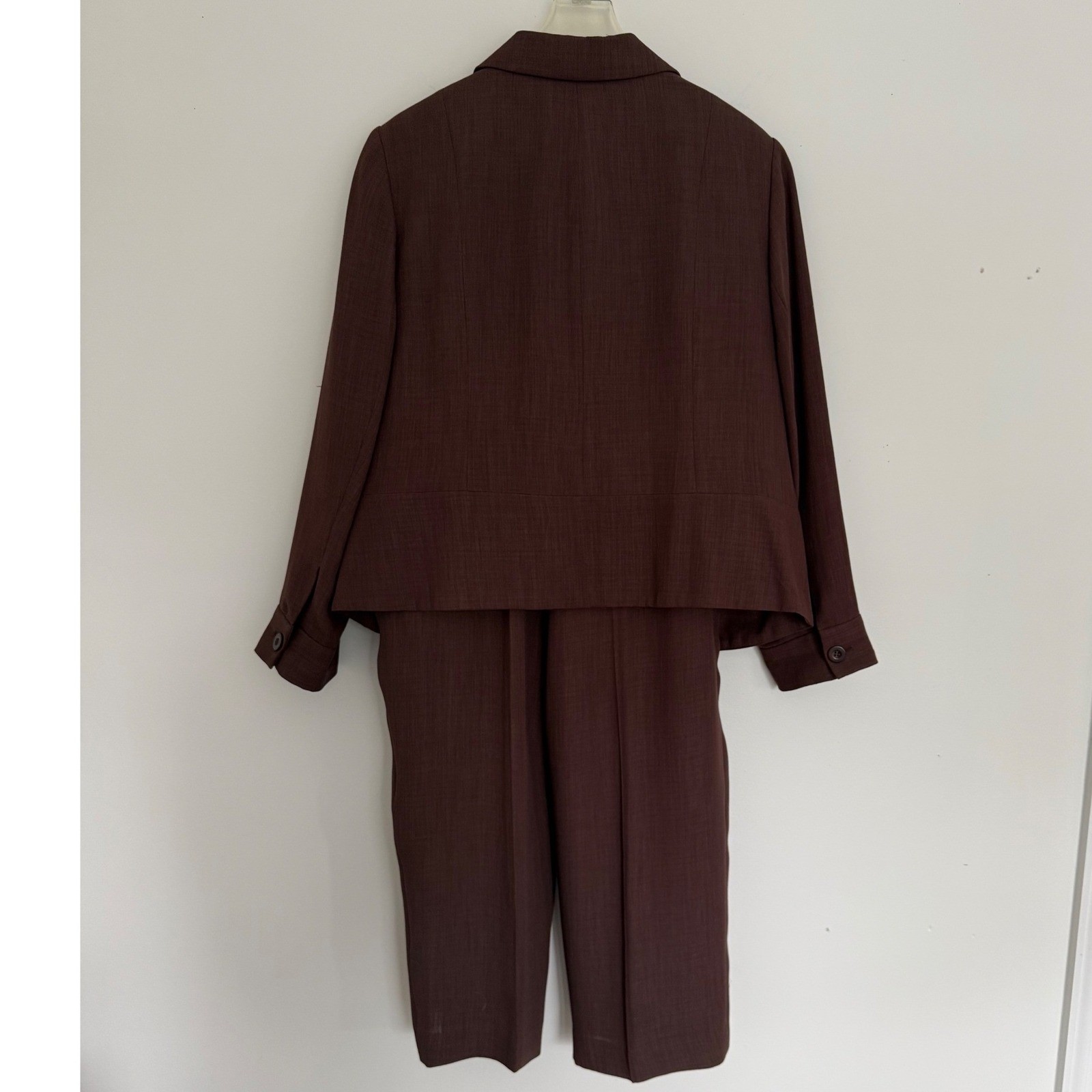 Emma James Vintage Brown Pant Suit Set NWT Size 18 90s Corpcore Blazer Trousers