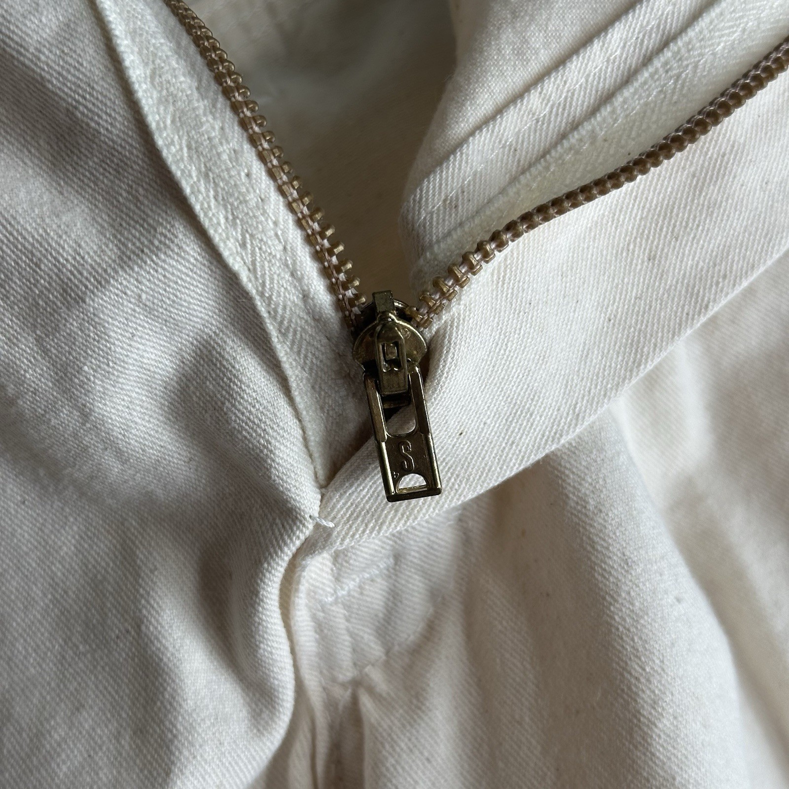 Vintage 80’s Dee Cee Cotton Canvas White Carpenter Pants | Size 26×36