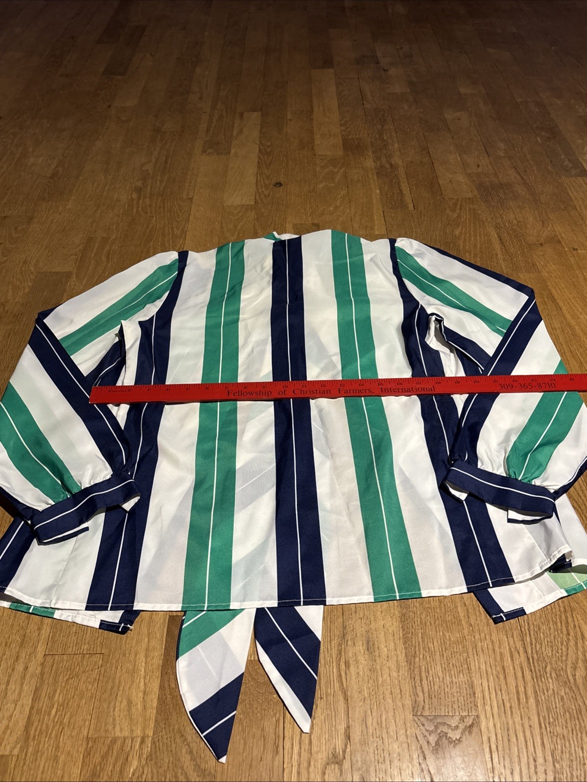 Jerrie Lurie Collectibles Vintage Tie Neck Button Front Blouse Size 10