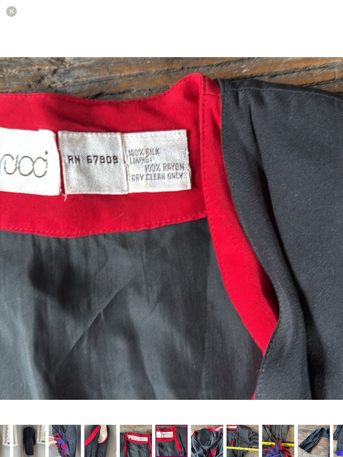 Vintage Pia Rucci Silk Wrap Dress