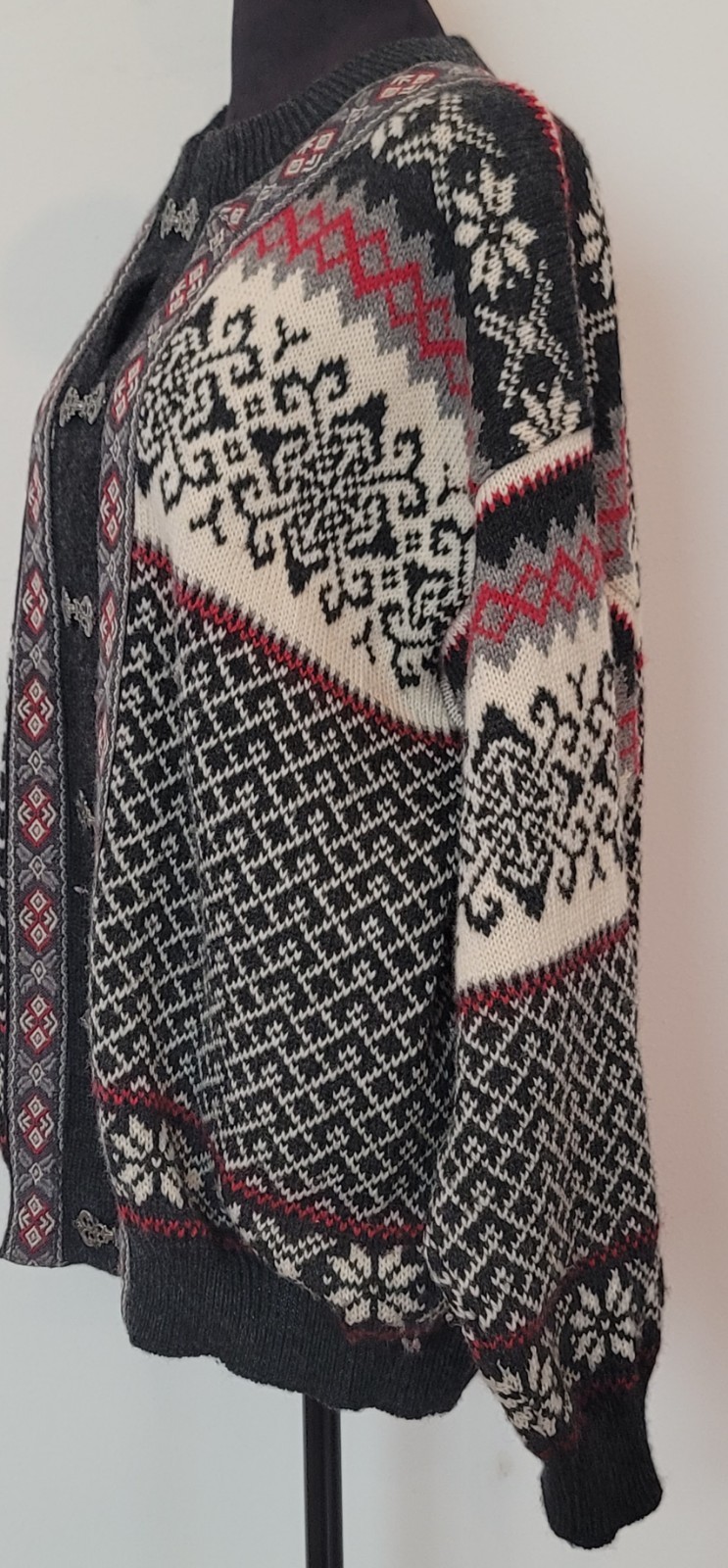 Vintage Nordstrikk Norway Virgin Wool Nordic Cardigan Sweater Womens M, Norway