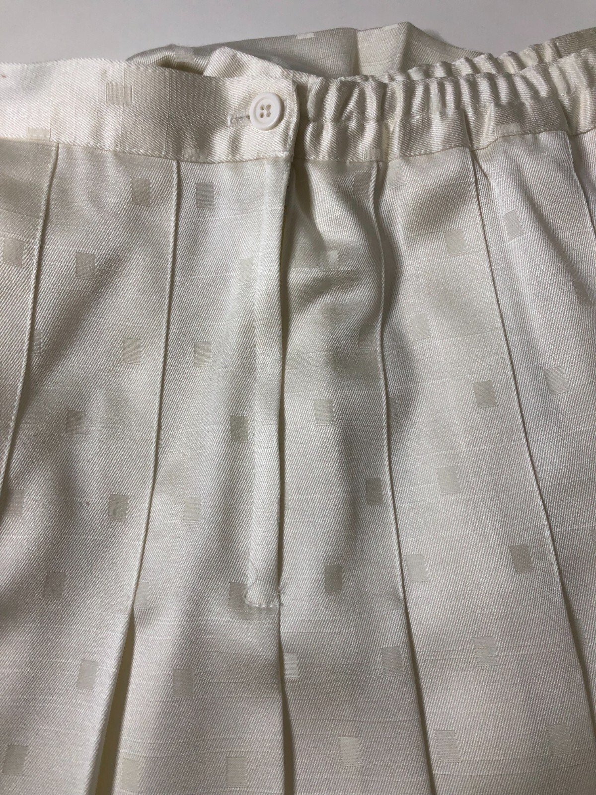 Vintage Chad Stevens Ltd Skirt Suit Ivory Cream Jacquard Mother of Pearl Plus 18