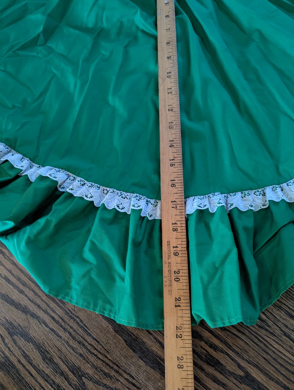 Vintage Partners Please Square Dance Circle Skirt Rockabilly Size S USA Green