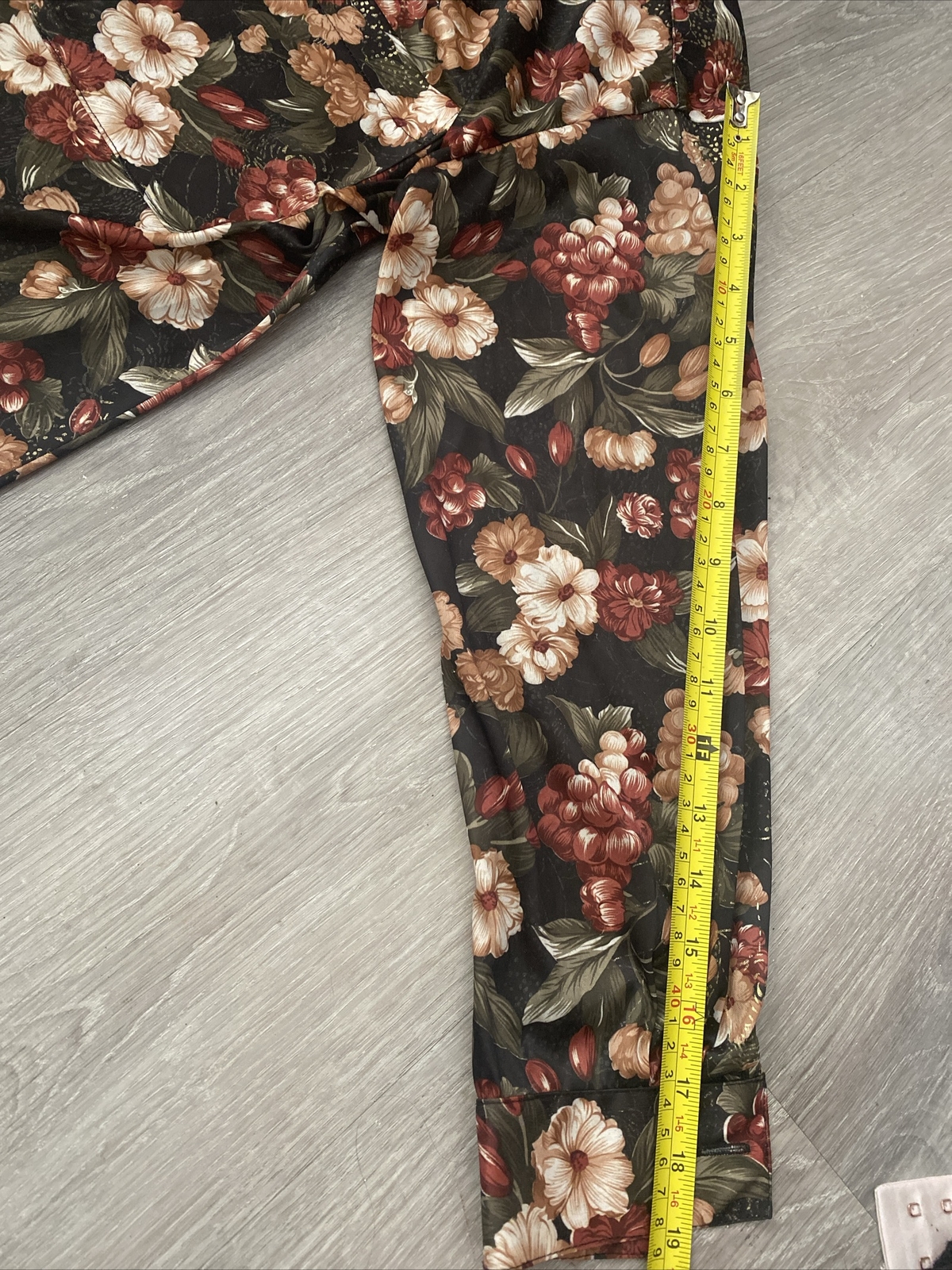 Vintage 90s Mob Wife Office Siren 70s Glam Floral Metallic Blouse Sz P* USA
