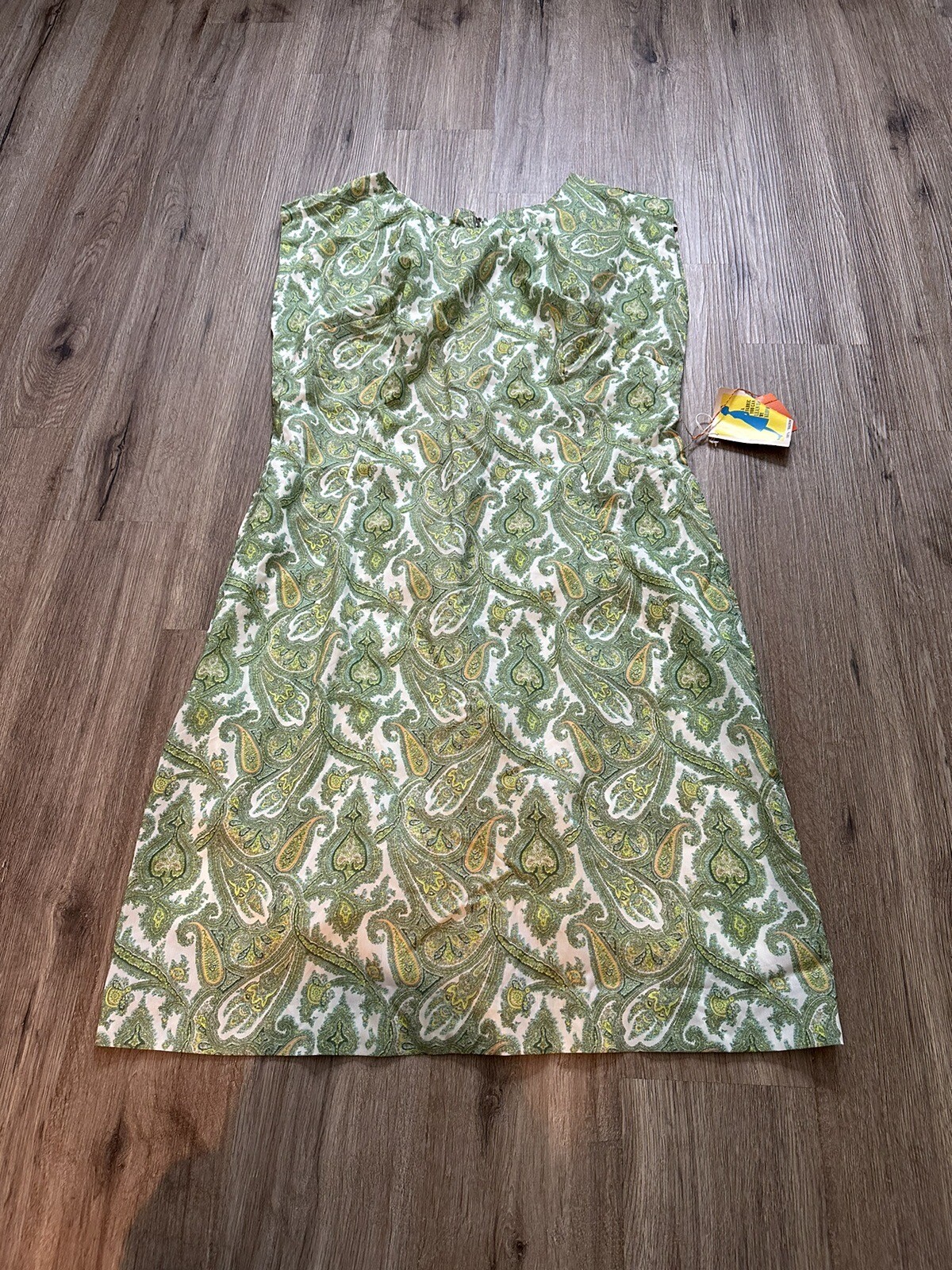 Vintage 1970’s Klopman Mills Du Pont Whipped Cream Dacron Dress Size 18.5 New