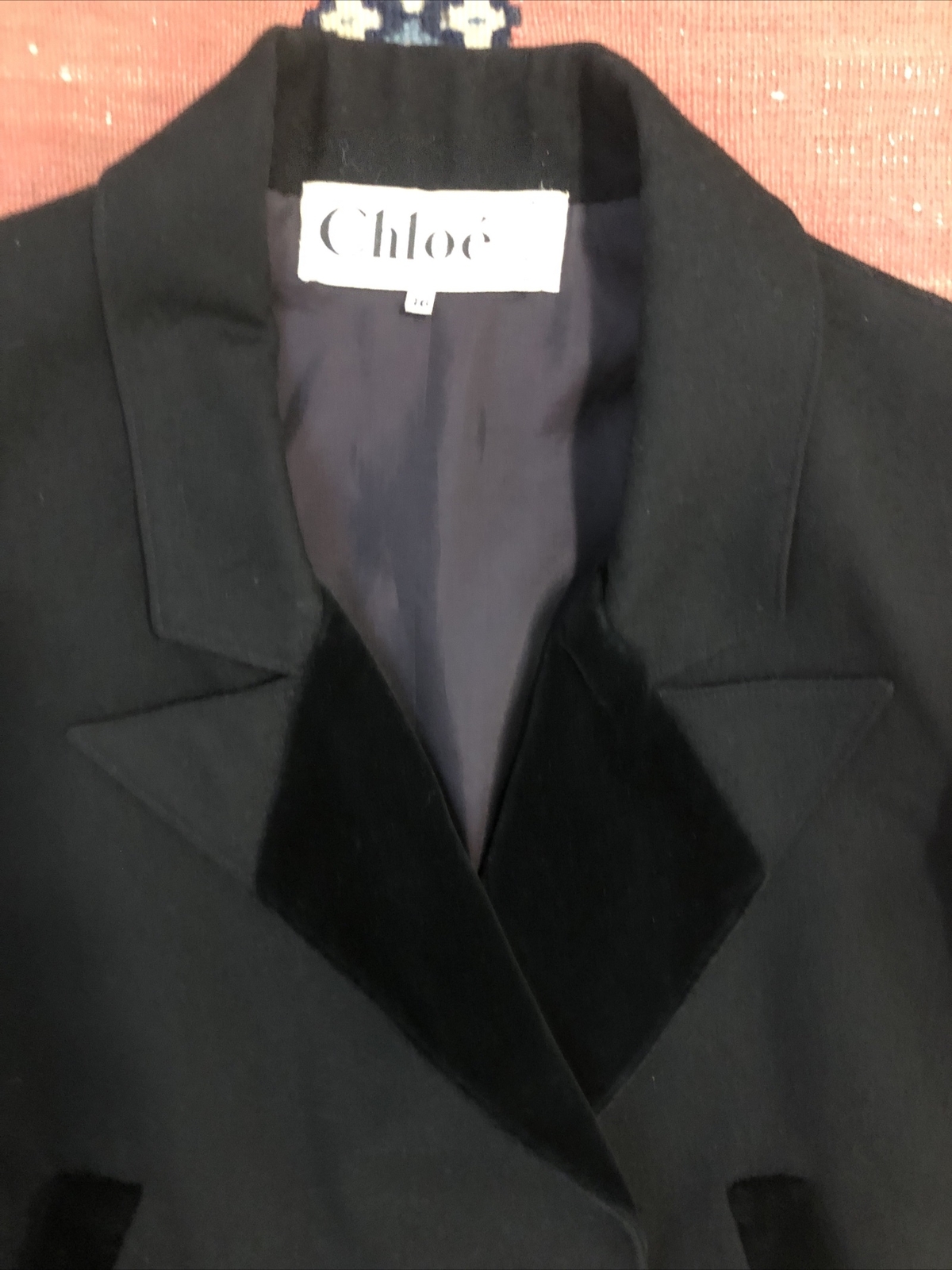 CHLOE VINTAGE BLACK JACKET MADE IN FRANCE SIZE 36