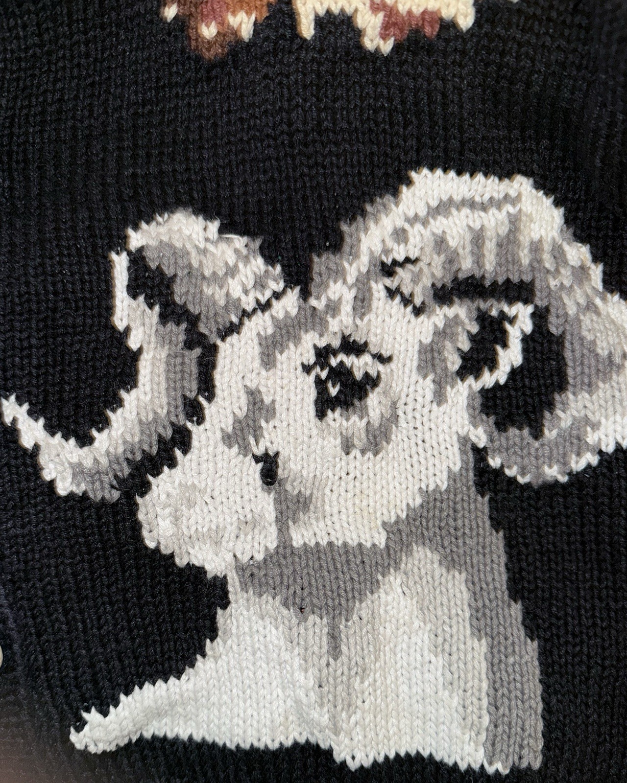 Vtg The Eagle’s Eye “World Wildlife Collection” hand-knit cardigan sweater Large