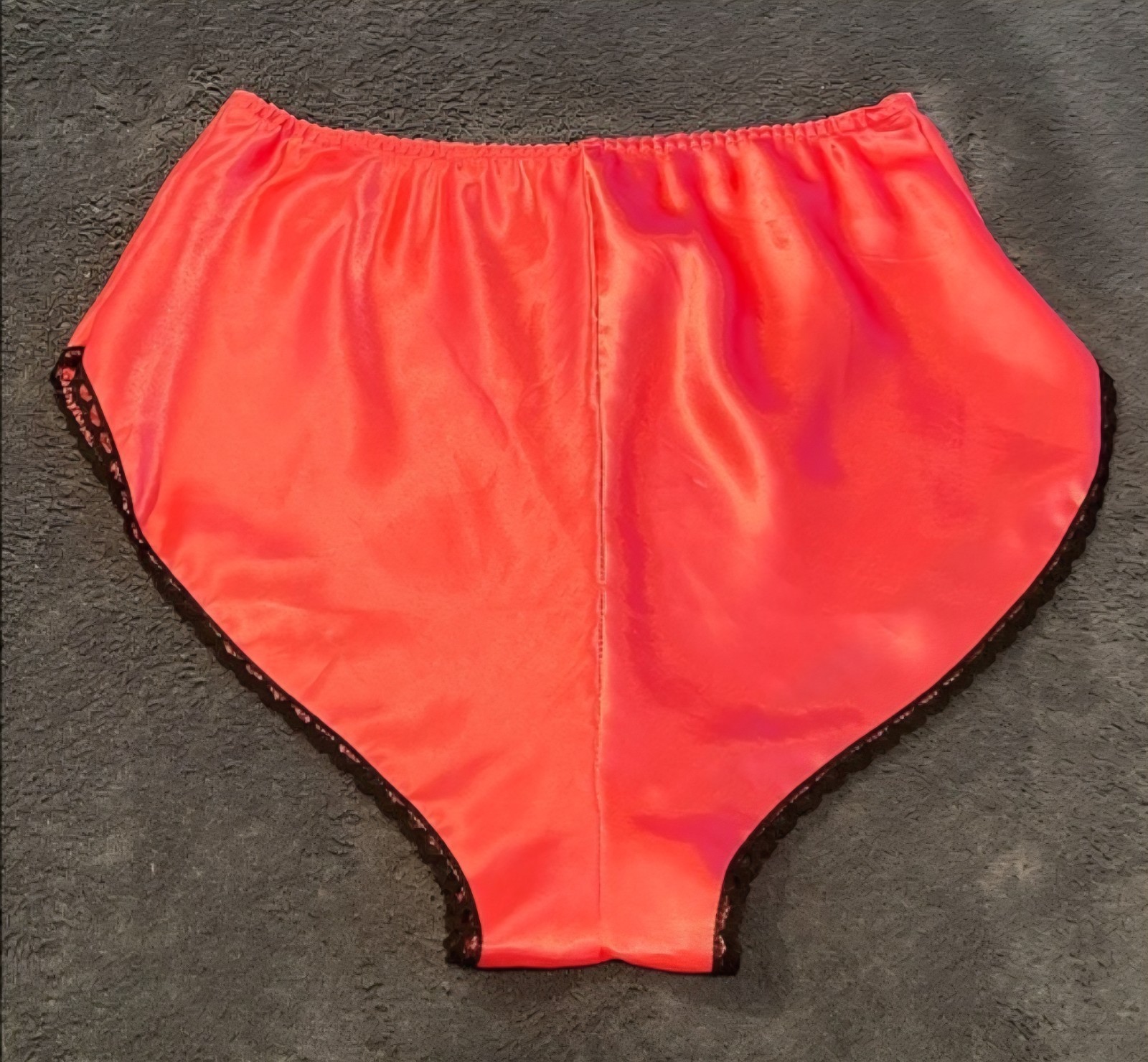 Vintage Union Made Women’s Size Medium Red/Orange Satin Nightgown Shorts